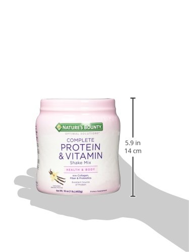 Nature's Bounty Optimal Solutions Protein Powder with Vitamin C - 16 oz Whey Protein Supplement for Muscle Recovery, Energy Boost & Immune Support - Ideal for Post-Workout, Fitness Enthusiasts & Active Lifestyles