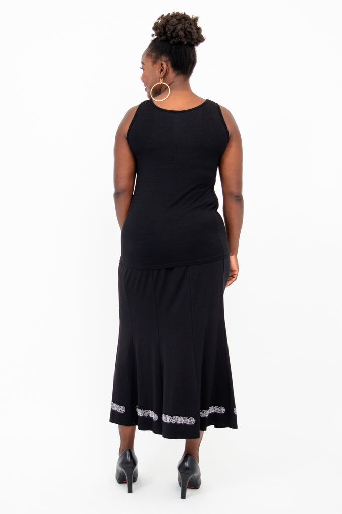 Avalon Tank Top for Women - Soft & Breathable Black Diamond Cotton Tee - Perfect for Casual Wear, Gym, and Layering