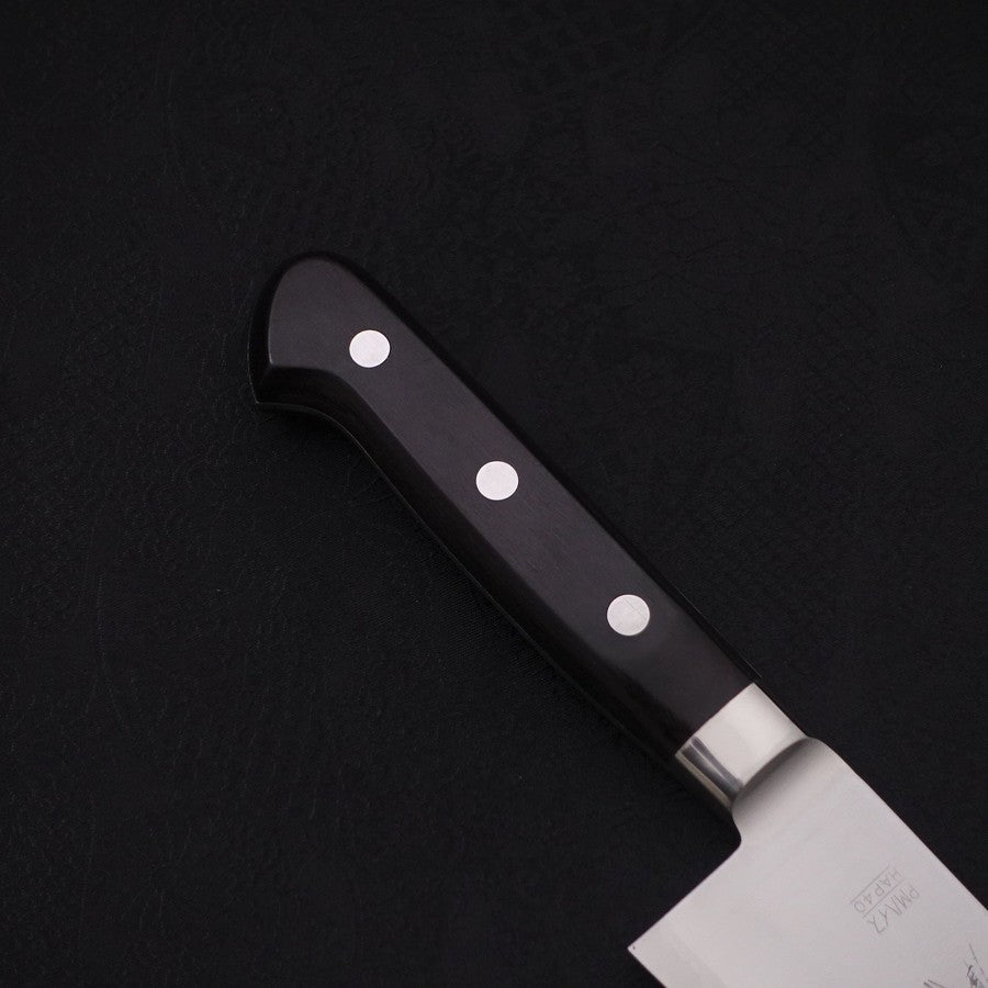 Premium Santoku Knife 7-inch HAP40 Steel with Polished Western Handle - Perfect for Slicing, Dicing, and Chopping Vegetables, Meat, and Fish