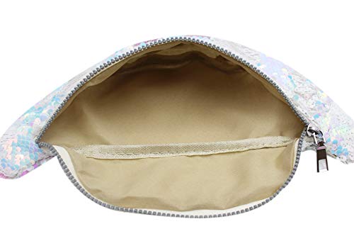 Aibearty Kids Glitter Reversible Sequin Fanny Pack - Letter Print Waist Bag for Boys & Girls - Perfect for School, Travel, and Birthday Parties
