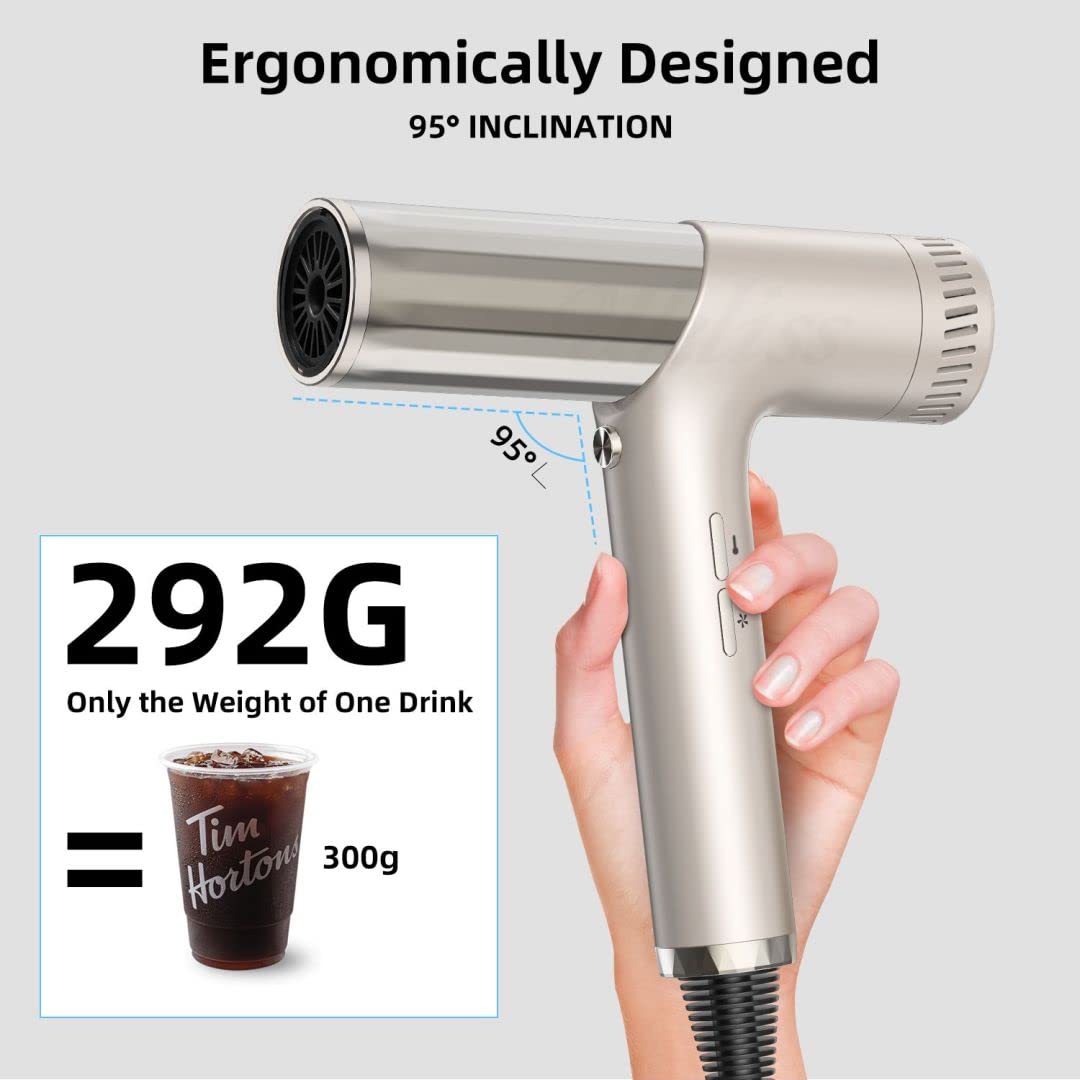 High-Speed Hair Styler & Drying Brush - 110,000 RPM Hot Air Brush with Diffuser, Concentrator Attachment & Oval Curling Wand for Salon-Quality Styling at Home (Silver) | Perfect for Daily Styling, Volume Boost & Smoothing Frizz-Free Hair