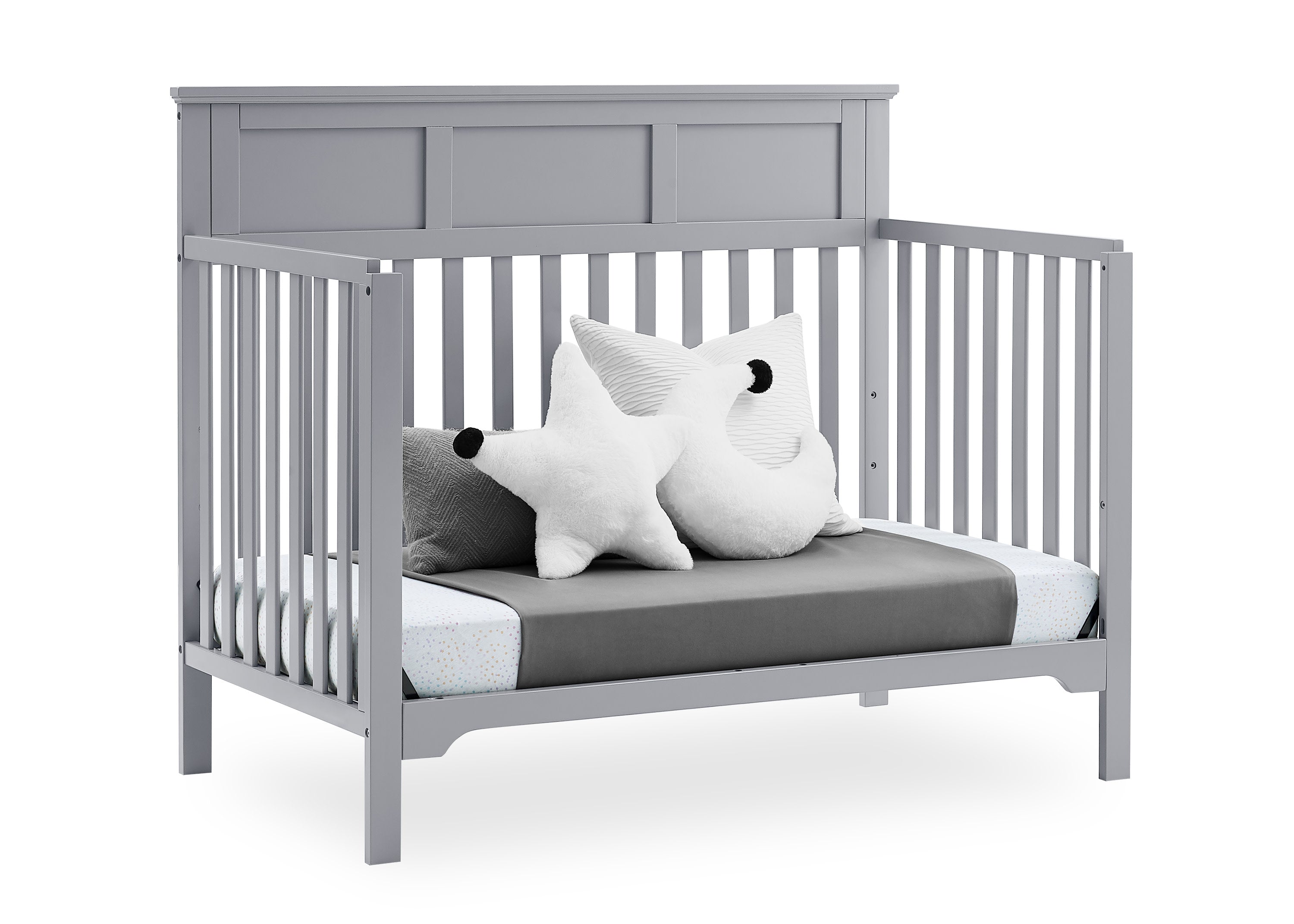 Sweet Beginnings Hart Flat Top 6-in-1 Convertible Crib - Baby Nursery Bed Converts to Toddler Bed, Daybed & Full Size Bed | Safe & Stylish for Newborns to Teens | Perfect for Nurseries, Bedrooms & Guest Rooms