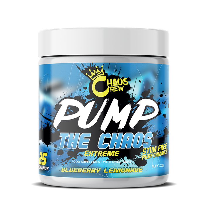 Chaos Crew Pump the Chaos Extreme 325g Pre-Workout Supplement - Boost Energy & Focus for Intense Gym Sessions & Bodybuilding Training