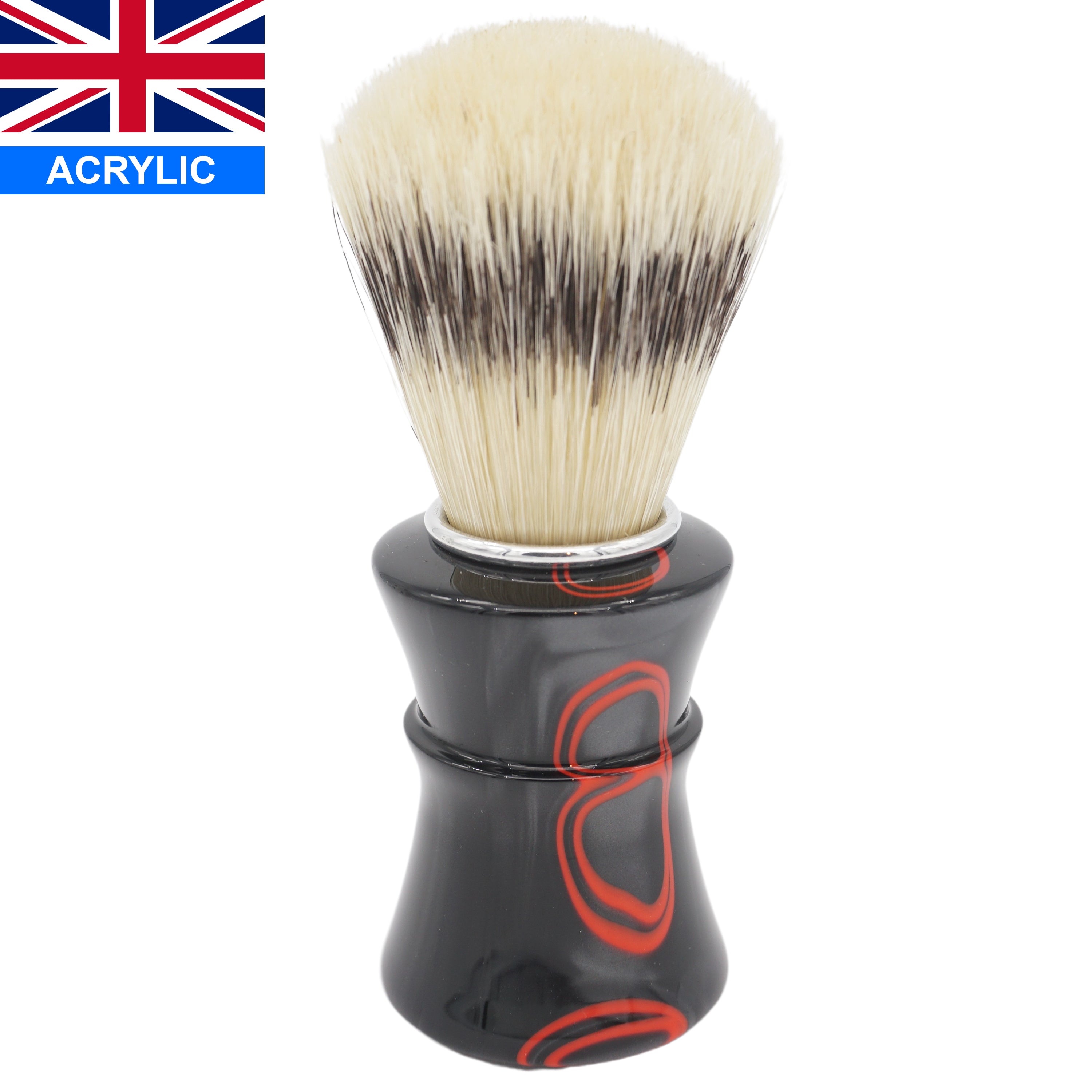 Premium 24mm Semogue Striped Boar Shaving Brush with Handcrafted AP Shave Co. Sith Handle - Perfect for Wet Shaving & Grooming Rituals