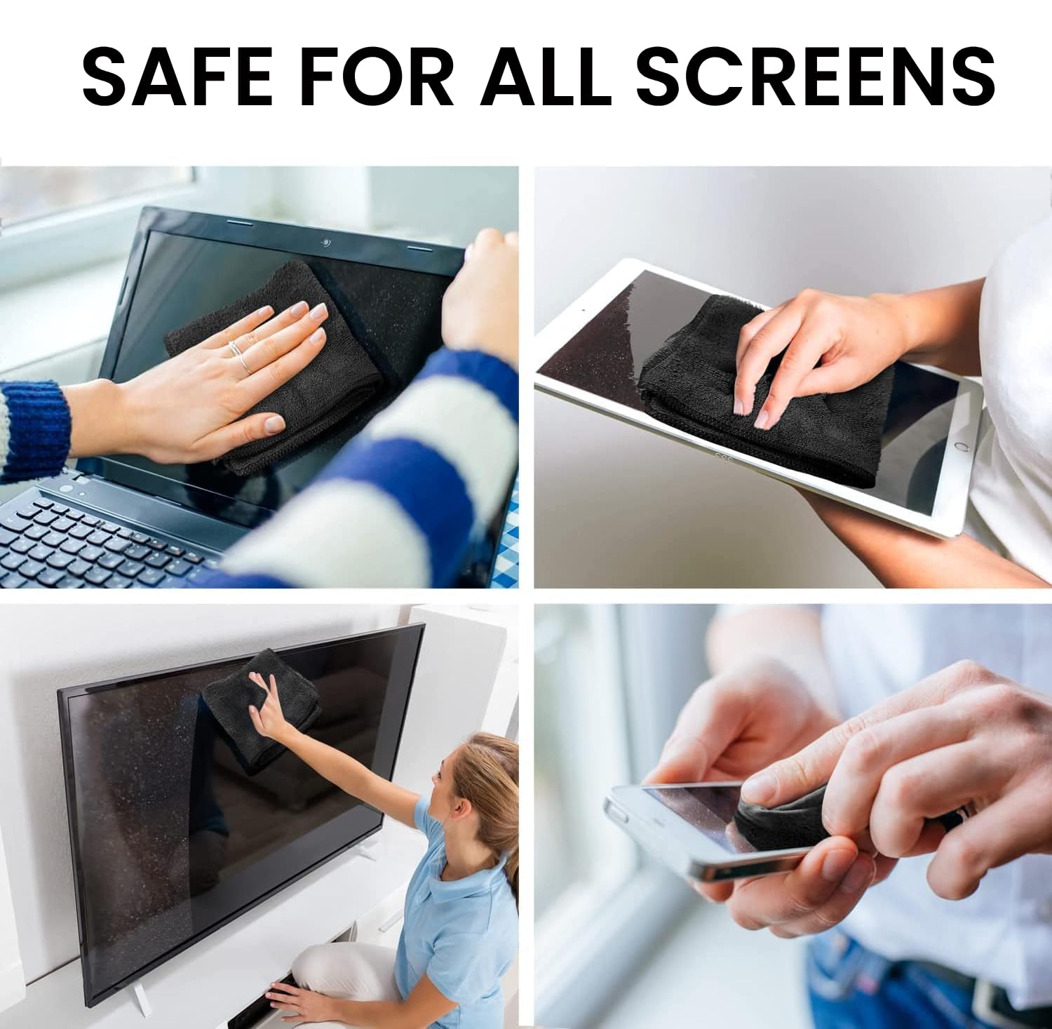 2 Pack Screen Cleaner Kit with Microfiber Cloth - Safe for TV, Computer, Laptop & Monitor - Perfect for Home, Office & Gaming Setup
