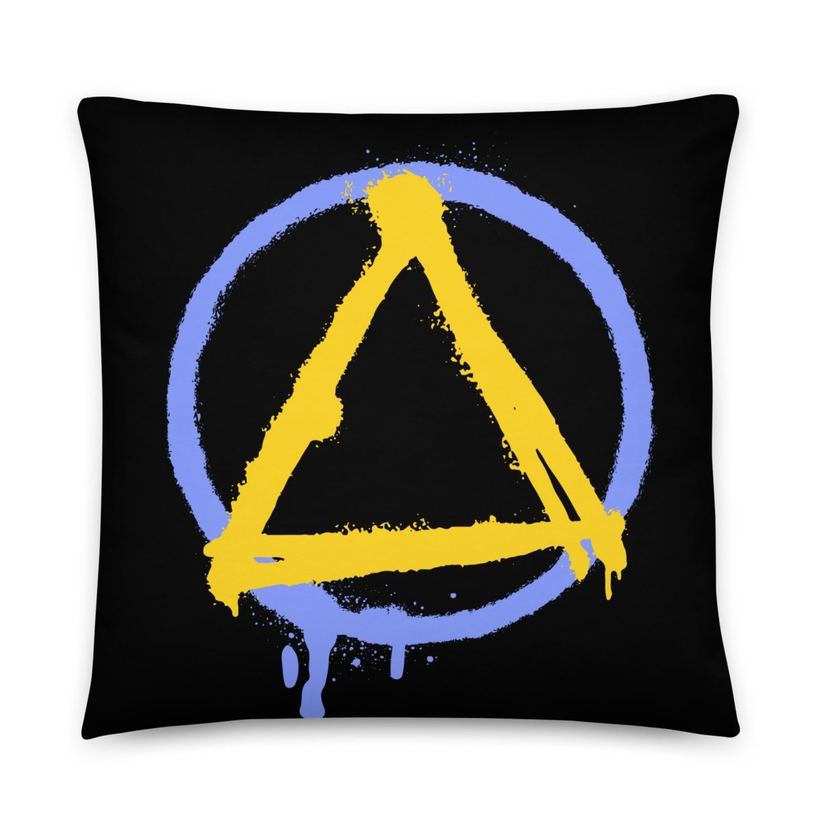 Graffiti Sobriety Symbol 'Nope' Throw Pillow - Motivational Decor for Recovery Rooms, AA Meetings & Sober Living Spaces