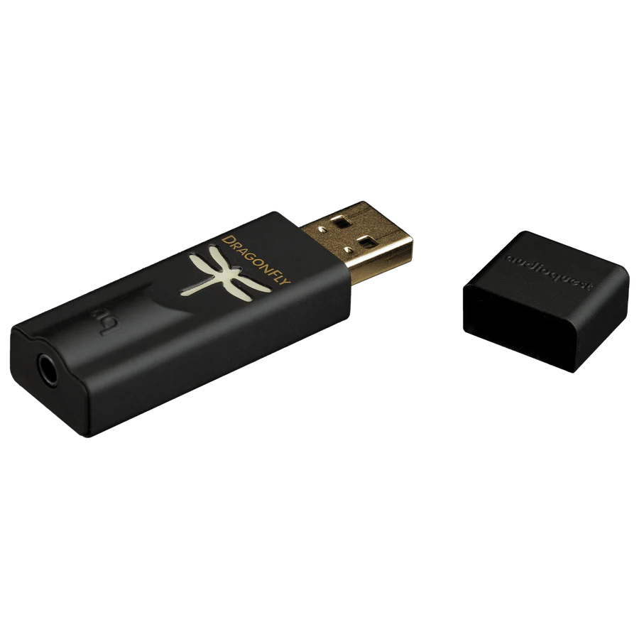 AudioQuest DragonFly Black USB DAC & Headphone Amplifier - High-Resolution Audio for Home, Office & Travel - Perfect for Music Lovers, Audiophiles & Professionals