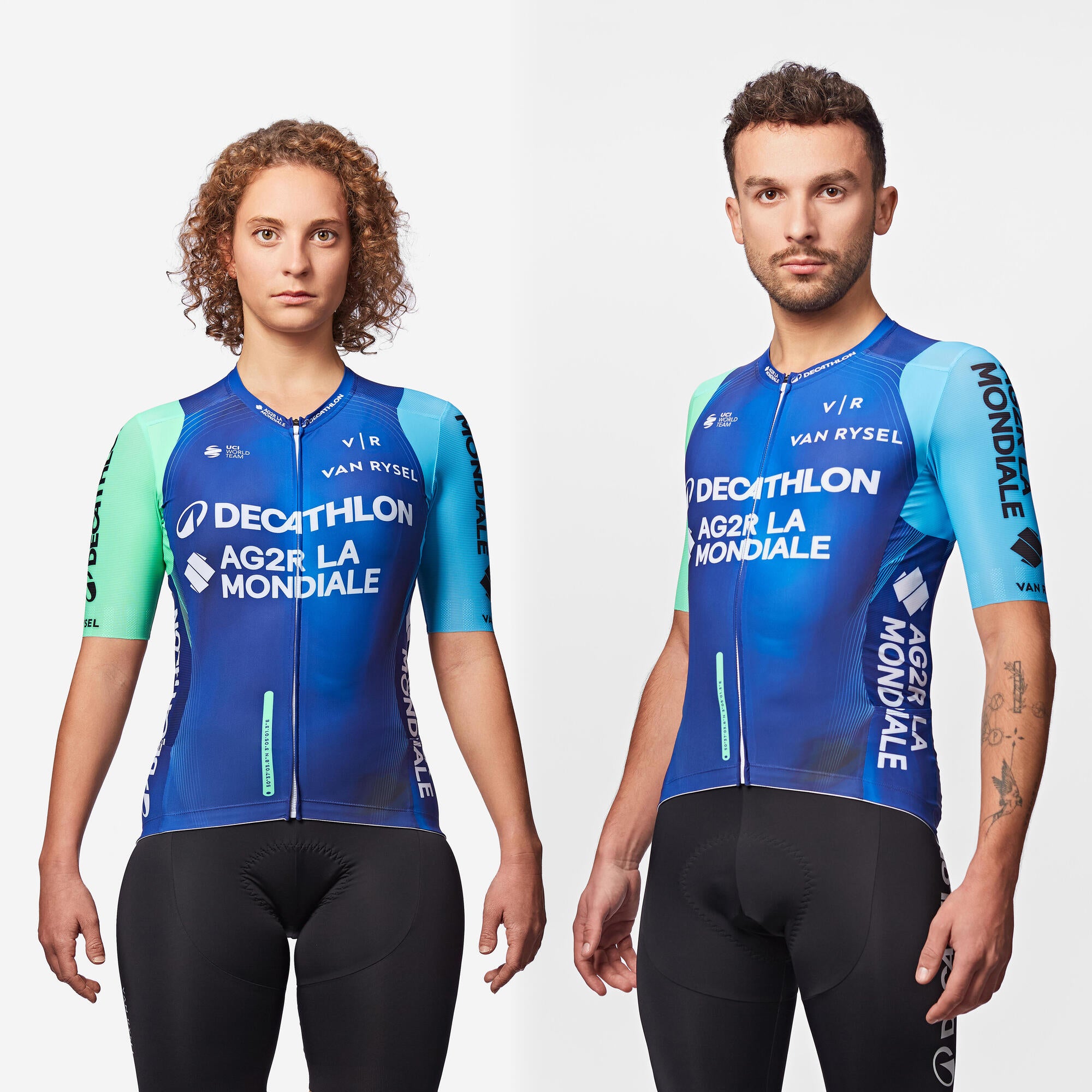 Van Rysel AG2R La Mondiale Team Replica Cycling Jersey - Men's Professional Road Bike Shirt for Training & Racing | Breathable & Lightweight Performance Wear