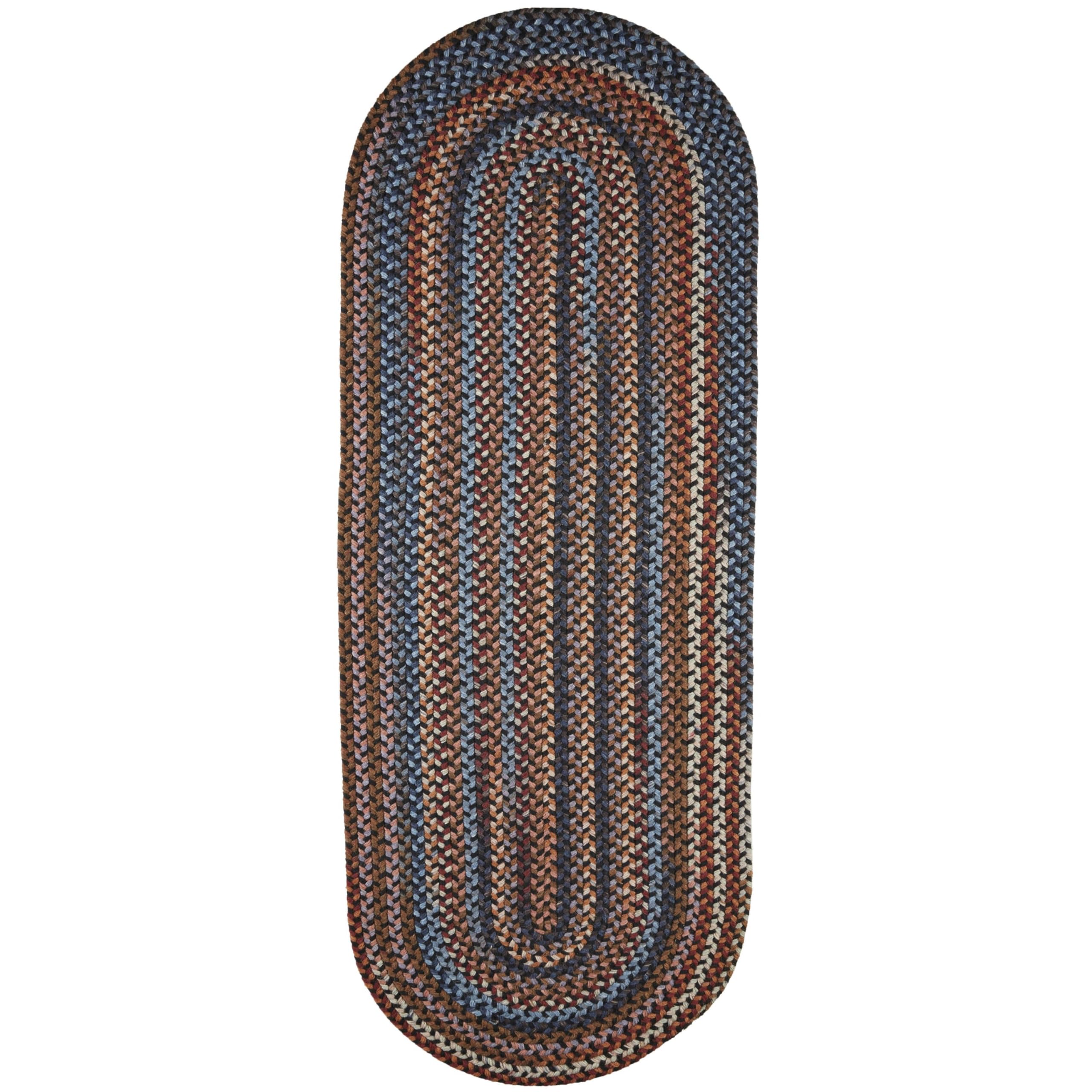 Premium Wool Braided Area Rug - Soft & Reversible Woven Runner Rug - Handmade in USA - Black, 2' x 6' - Perfect for Hallways, Living Rooms & Bedrooms