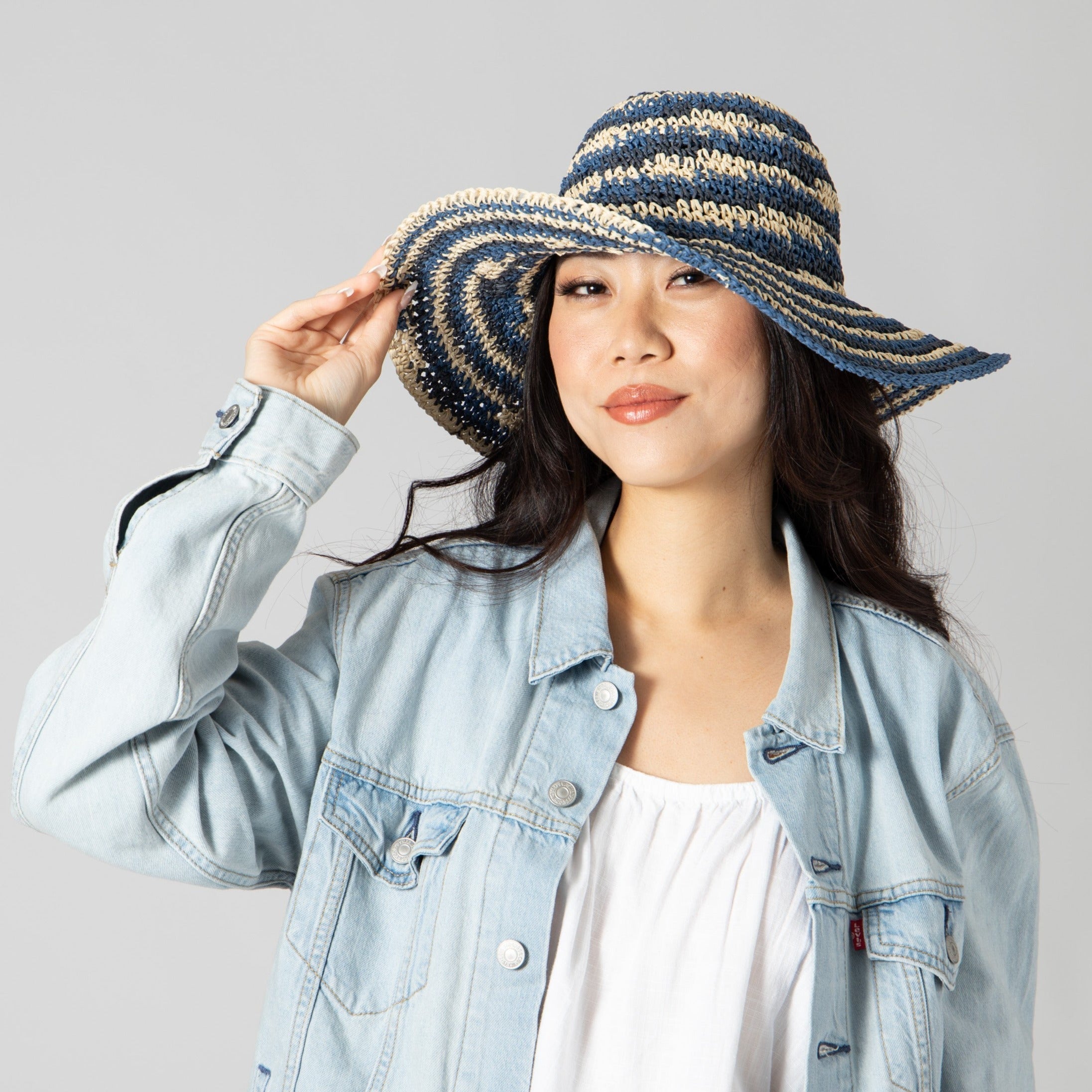 Stylish Women's Space Dye Crochet Sun Hat (PBM3021) - Perfect for Beach, Pool, Summer Outfits & Outdoor Activities