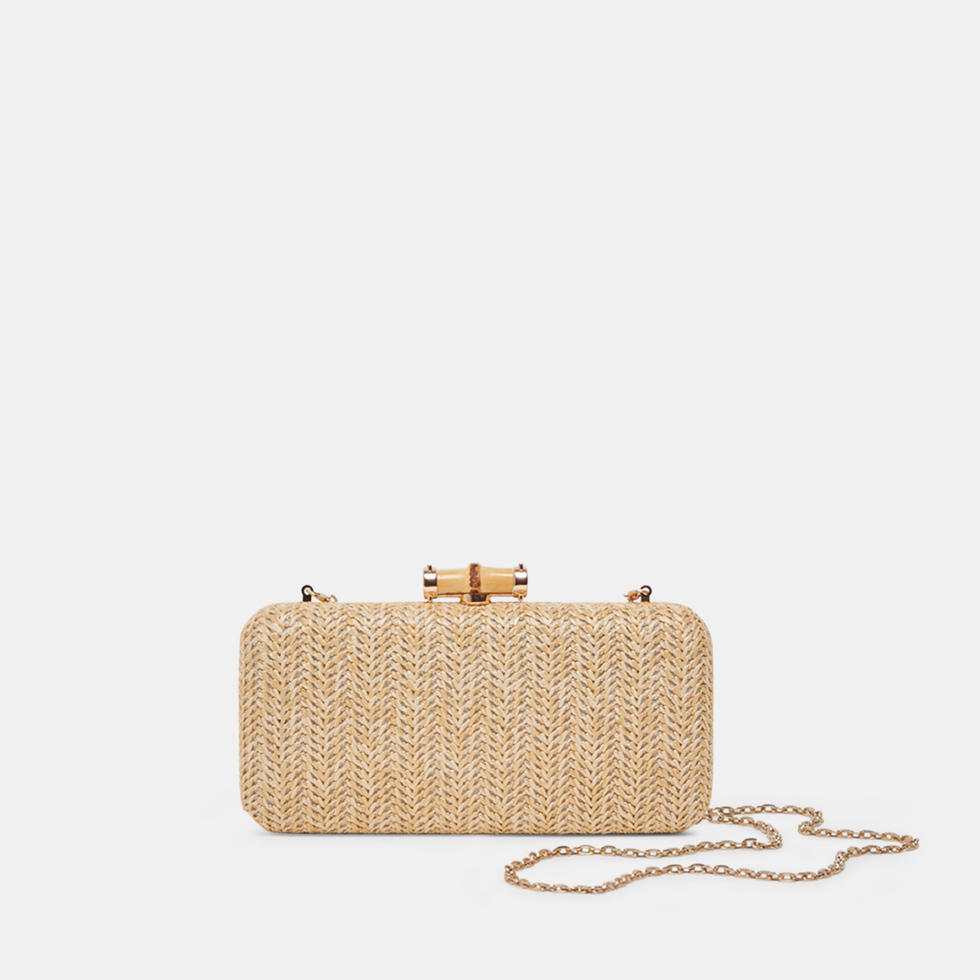 SOLACE CLUTCH NATURAL RAFFIA Handbag - Women's Woven Straw Purse for Summer Beach, Vacation & Outdoor Events - Fashionable Boho Shoulder Bag