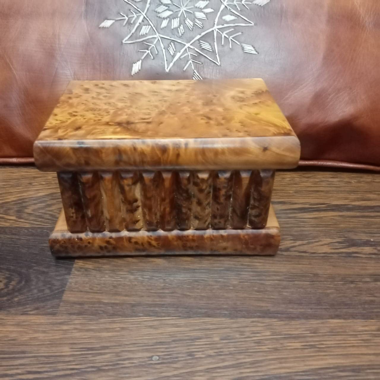 Handmade Moroccan Thuya Wood Puzzle Box - Secret Compartment Jewelry Storage for Rings & Gems | Unique Gift & Home Decor for Women