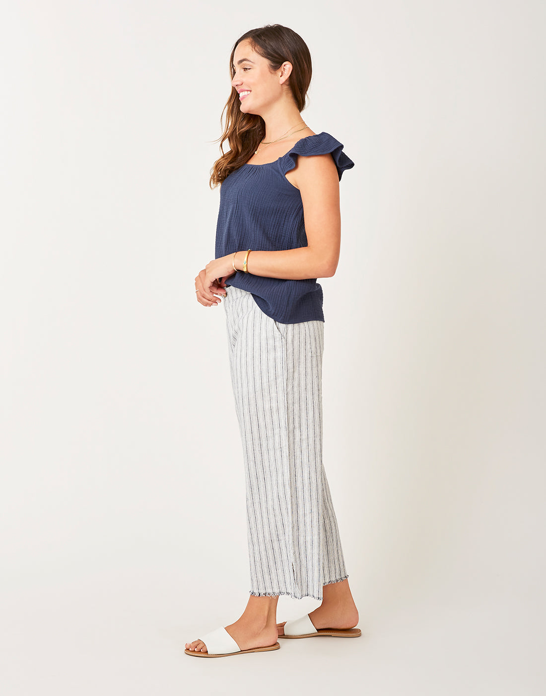 Corrine Top for Women - Navy Blue Blouse - Final Sale - Perfect for Casual Wear, Office Outfits & Evening Events
