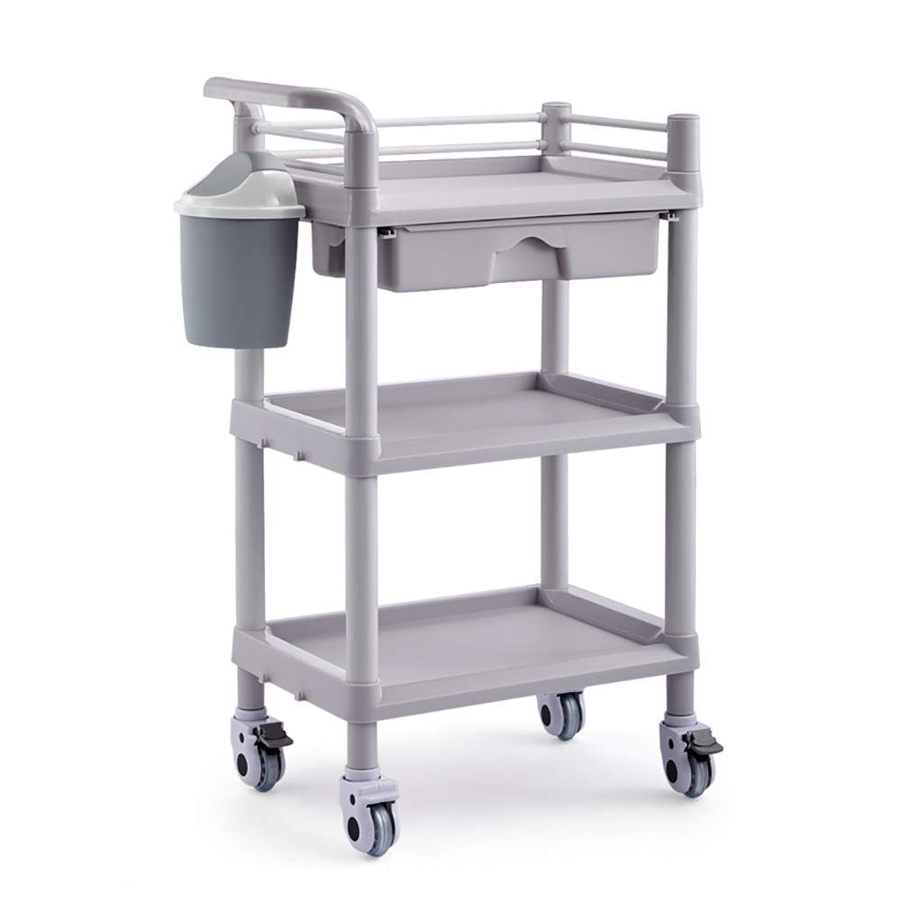 Professional 3-Tier Hairdressing Trolley with Wheels & Drawers - Mobile Beauty Salon Cart for Hair Coloring Tools, Spa Equipment Storage - Perfect for Salon, Home Styling & Professional Hairdressers
