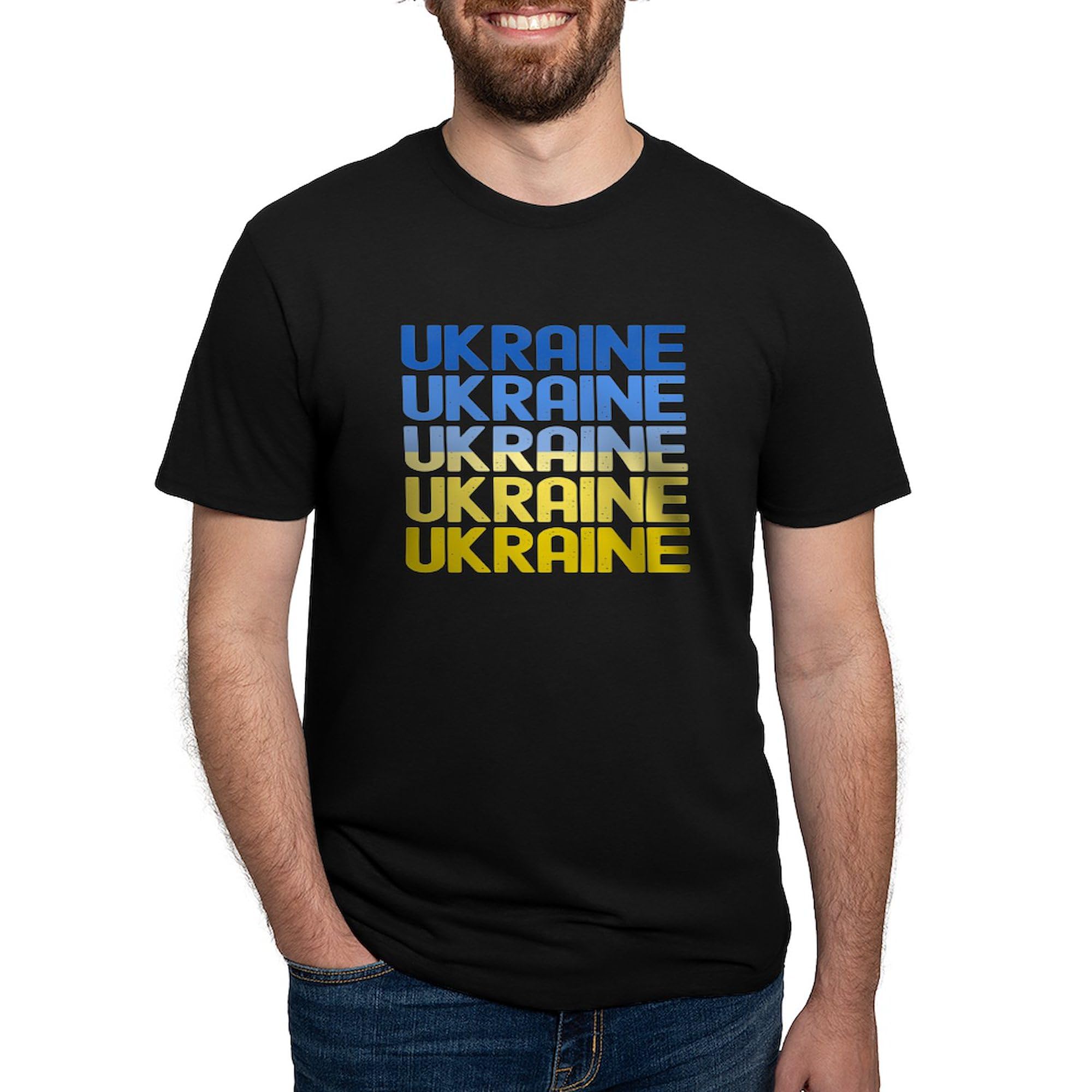 Ukraine T-Shirt for Men - Premium Tri-Blend Comfort Fit Tee | Patriotic & Casual Wear for Everyday, Travel & Support