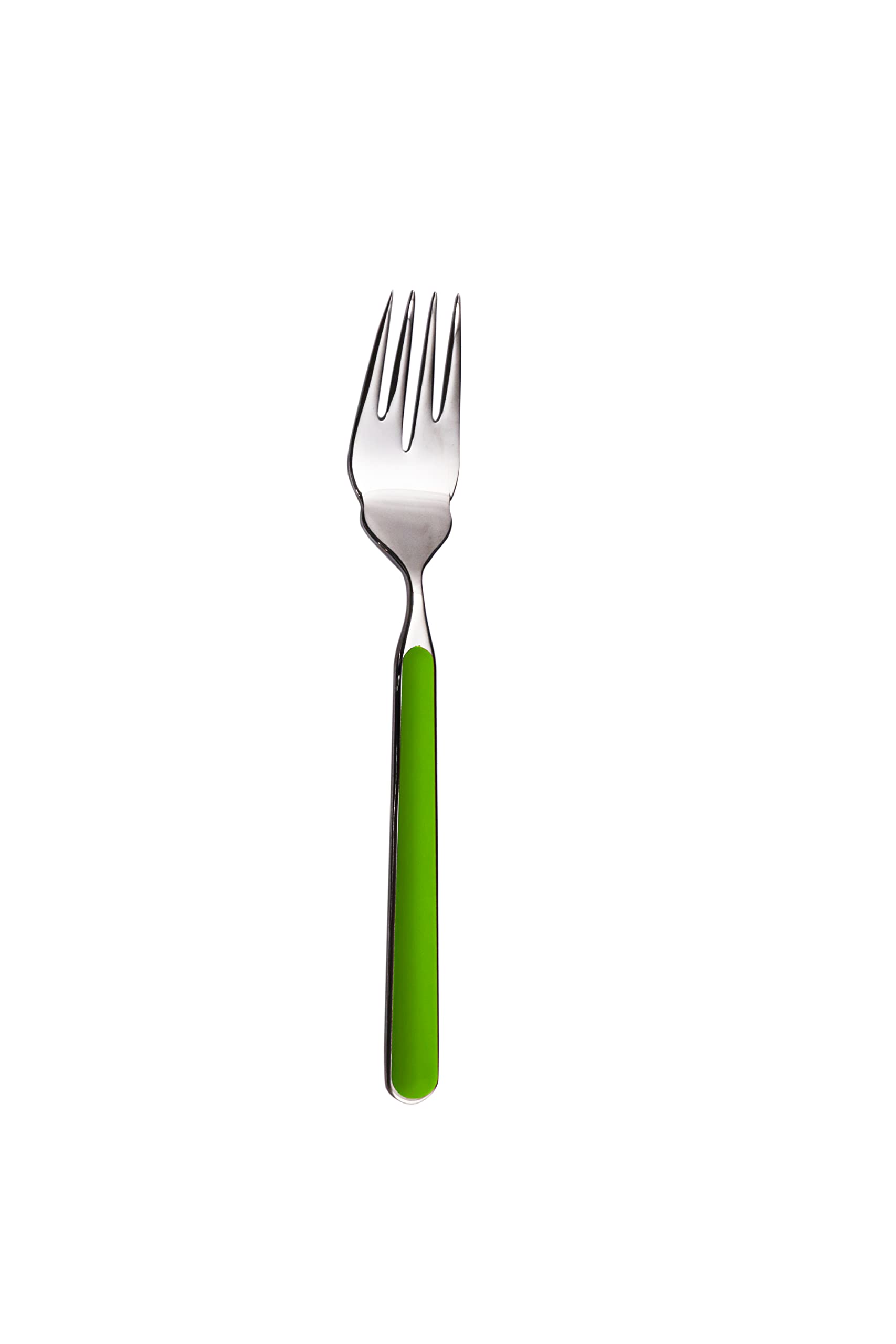 Mepra AZ10A71121 Fantasia Table Fish Fork - Set of 12, Apple Green, 19.5cm Stainless Steel Dishwasher Safe Cutlery - Perfect for Restaurants, Catering & Elegant Dinner Parties