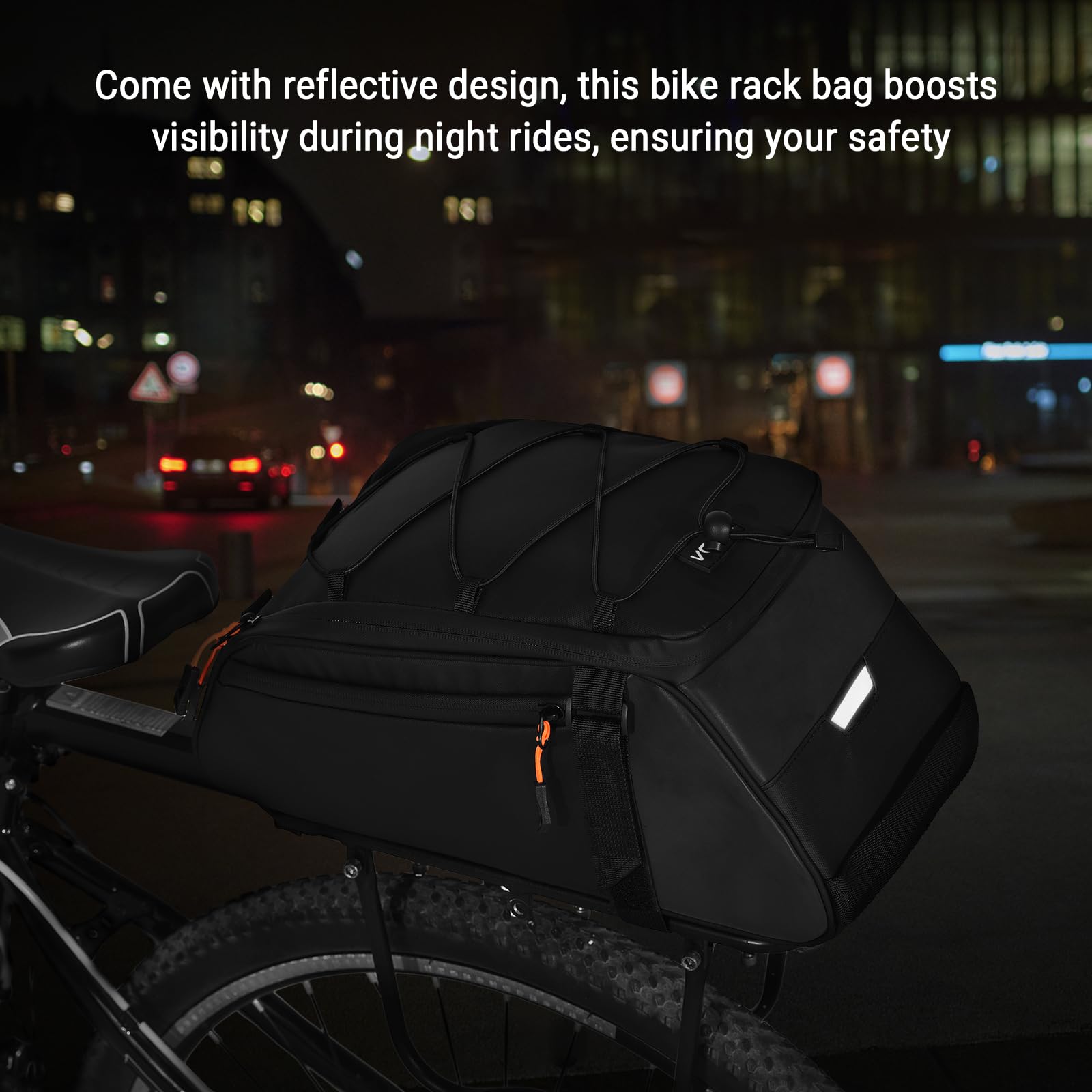 Lixada 10L Waterproof Reflective Bicycle Rear Rack Bag - 4-in-1 Bike Saddle Bag with Shoulder Strap | Lightweight Cycling Panniers for Commuting, Travel & Outdoor Adventures | Perfect for Road Bikes, Mountain Bikes & Daily Use