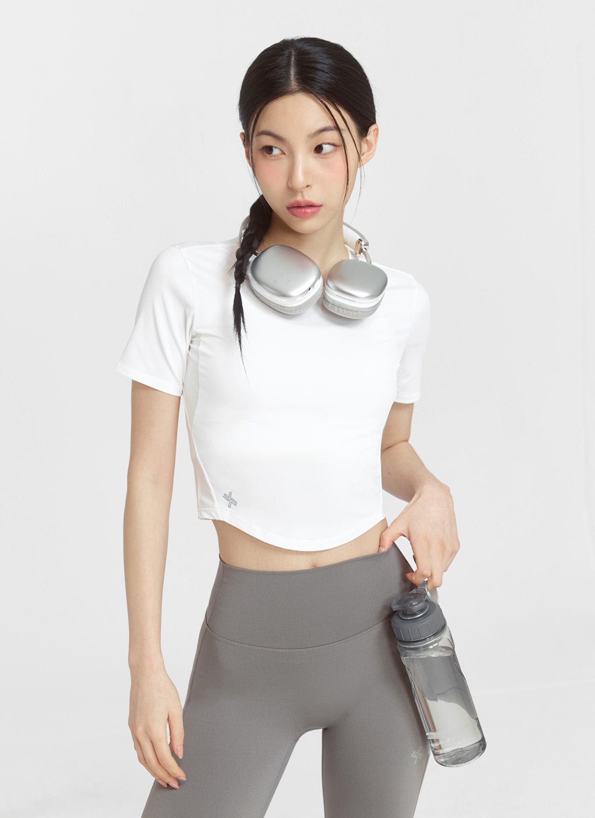 Ice Scent Crop Short Sleeve T-Shirt for Women - Trendy Summer Casual Top for Outfits, Gym & Streetwear