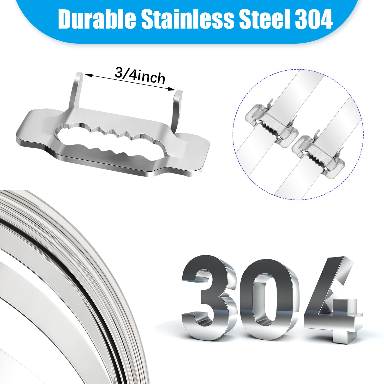 Stainless Steel Pallet Strapping Kit - 3/4