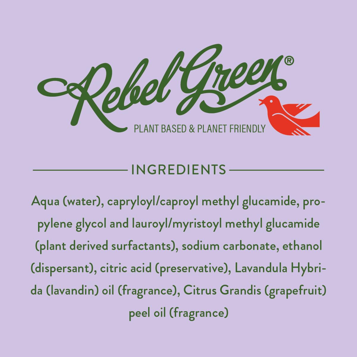 Rebel Green Natural All-Purpose Cleaning Spray - Essential Oil Multi-Surface Cleaner for Kitchen, Bathroom & Floors | Kid & Pet Safe | Eco-Friendly Cleaning Products | Lavender & Grapefruit Scent | 16oz Bottles (4 Pack) | Perfect for Home, Office & Commercial Use
