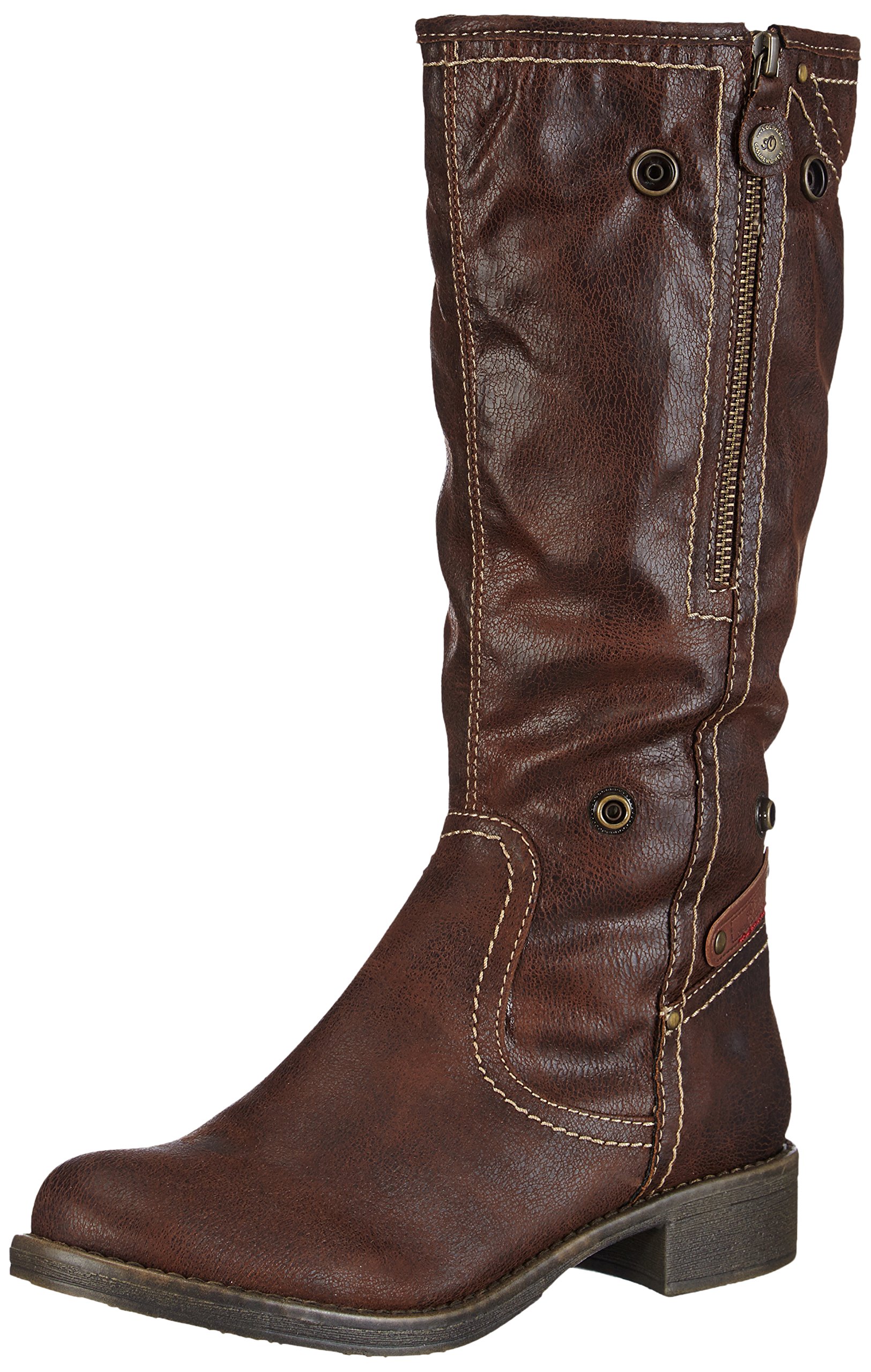 s.Oliver Women's Ankle Boots - Comfortable Winter Shoes for Women, Fashionable Leather Booties with Low Heel (Perfect for Office, Casual Outfits & Date Nights)