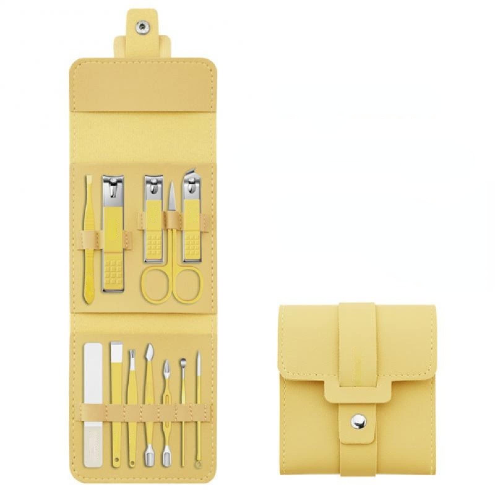 Professional Stainless Steel Nail Clipper Set - Manicure & Pedicure Kit with Travel Case, Nail Cutter Tools for Home Salon & Grooming | Perfect for Travel, Spa Days & Personal Nail Care (12 PCS)