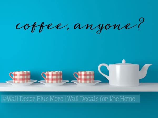 Vinyl Wall Decals - Inspirational Coffee Quote Decals for Kitchen & Dining Room Decor - 23”x3