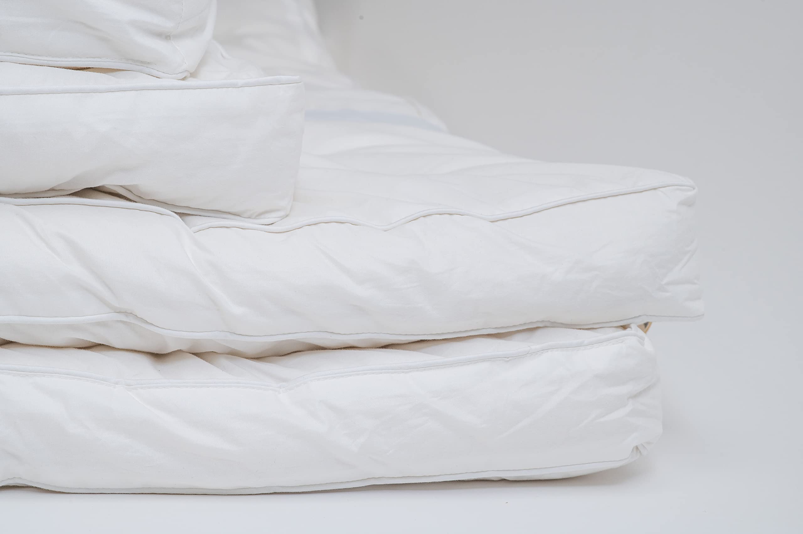 Sleep and Beyond myWoolly Latex Topper - 100% Natural Wool & Latex Filled Mattress Topper, 3-Inch Thick, Twin XL (39x81 Inches), Ivory - Perfect for Back Pain Relief & Temperature Regulation in All Seasons