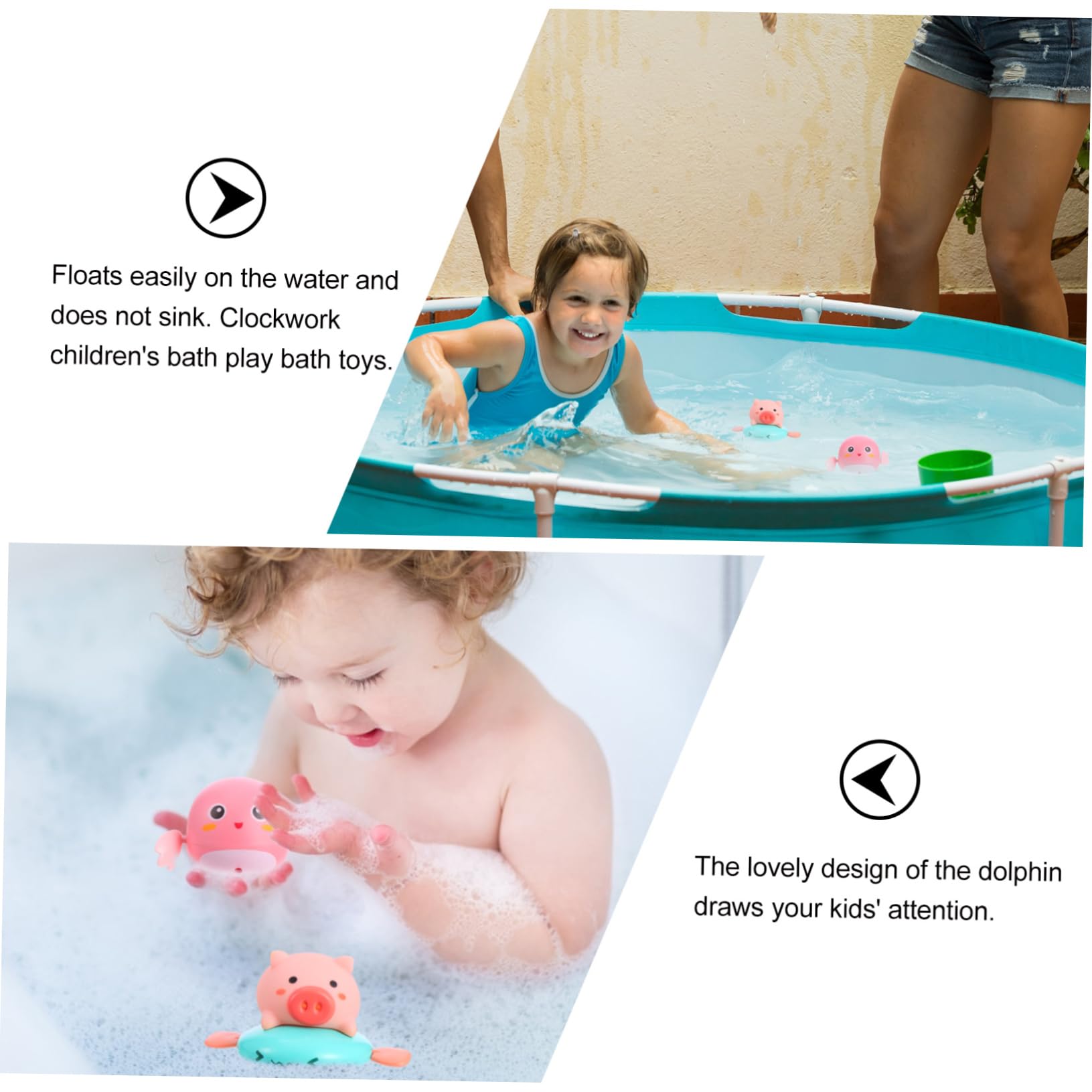 VICASKY 12-Piece Bath Toys Set for Kids - Floating Pool & Shower Fun - Safe PP Material for Toddler Bathtime Play & Water Games