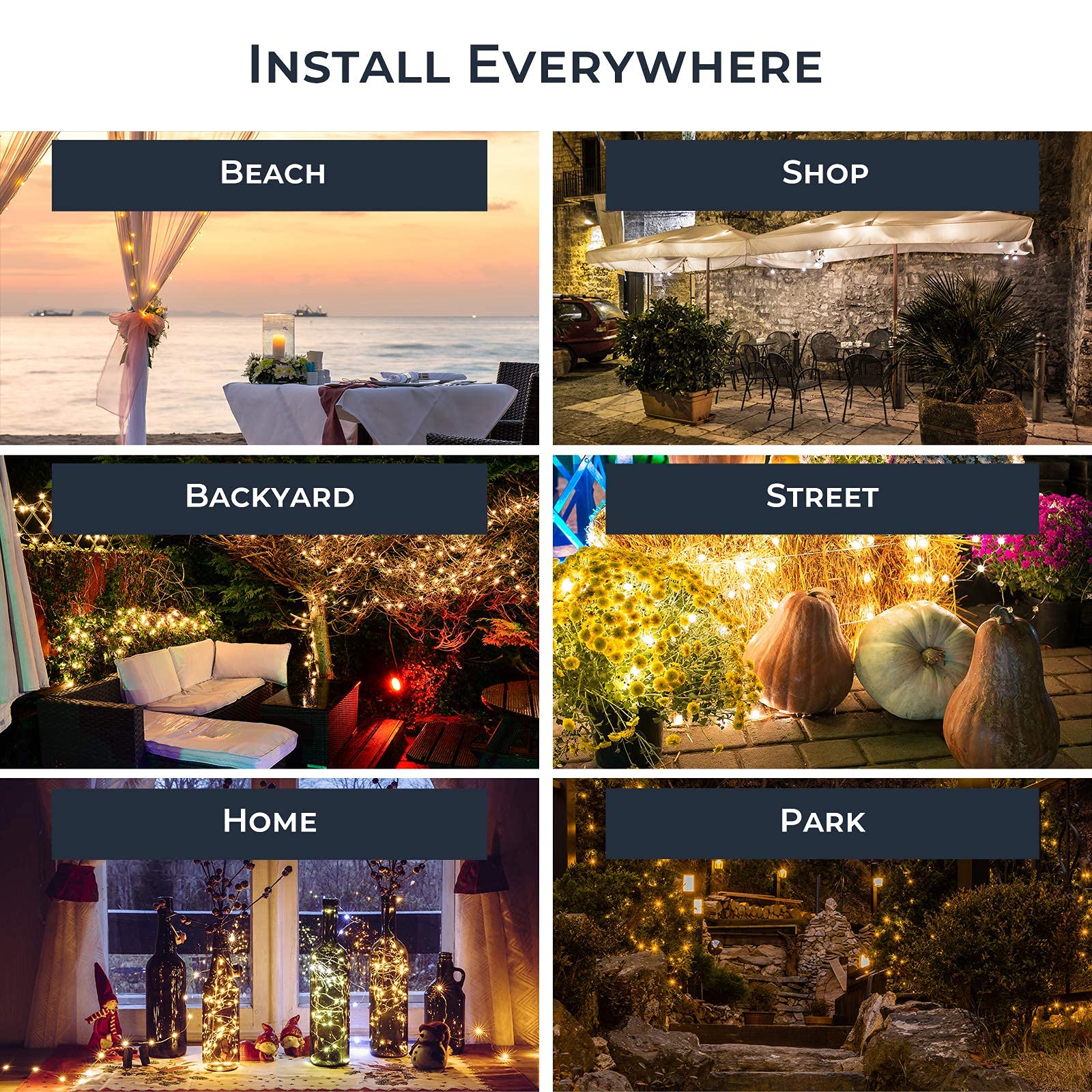 VOOKRY 200 LED Solar Fairy String Lights Outdoor Waterproof - 10 Strands Solar Powered Waterfall Lights with 8 Modes, Warm White Watering Can Lights for Patio, Yard, Garden & Tree Decorations - Perfect for Weddings, Parties & Holiday Lighting