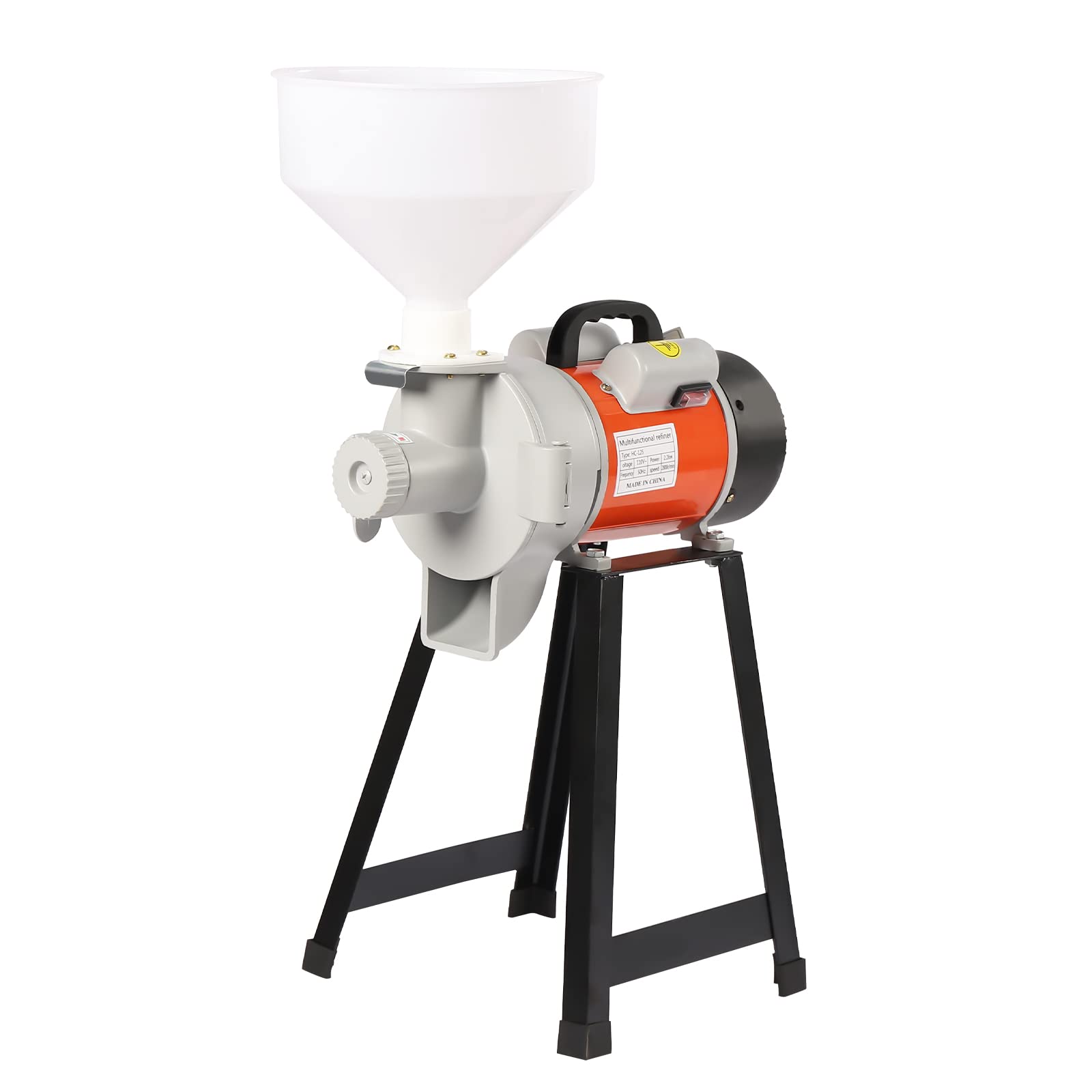 2200W Electric Grain Mill Grinder for Home Use - Wet & Dry Mill Machine with Funnel - Perfect for Corn, Wheat, Soybean, and Feed Flour - DIY Cereal Grinding & Soy Milk Making - Ideal for Baking, Healthy Eating, and Homemade Recipes
