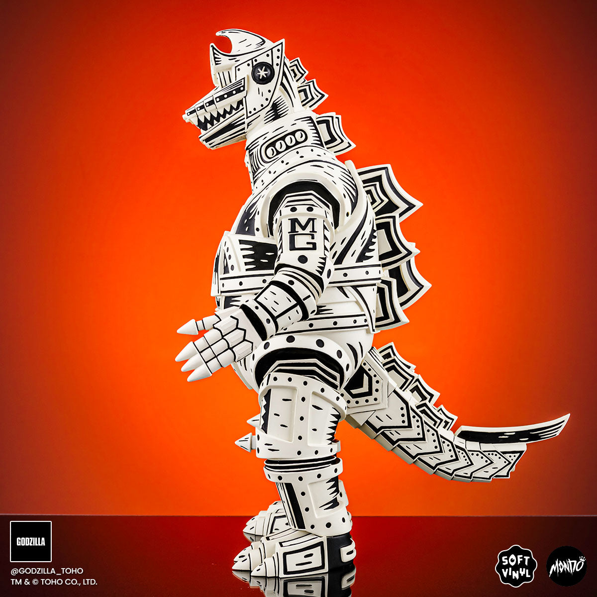 Mechagodzilla Vinyl Designer Figure by Attack Peter - Linocut Variant Timed Edition Collectible Toy | Perfect for Anime Fans, Godzilla Collectors & Home Decor | Great Gift for Birthday, Christmas & Display Shelf