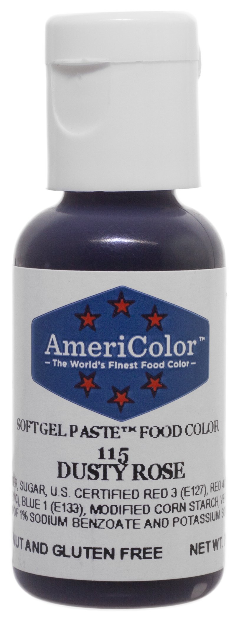 AmeriColor Dusty Rose Soft Gel Paste Food Coloring - 0.75 oz (22ml) | Vibrant Cake Decorating, Cookie Icing, Fondant Dye for Baking & Dessert Making