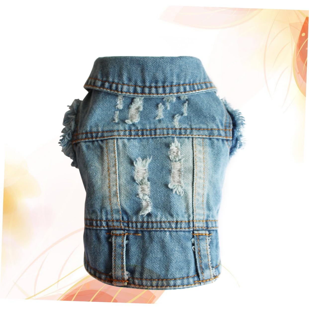 Kisangel Small Dog Denim Vest - Weatherproof Puppy Jacket for Cold Weather, Stylish Pet Outfit for Daily Walks & Outdoor Adventures
