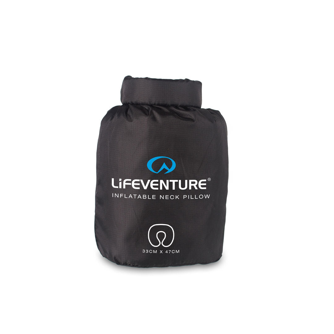 Lifeventure Inflatable Neck Pillow - Ultra Comfort Travel Pillow for Airplane, Car & Camping - Compact & Supportive Neck Rest for Long Flights & Road Trips
