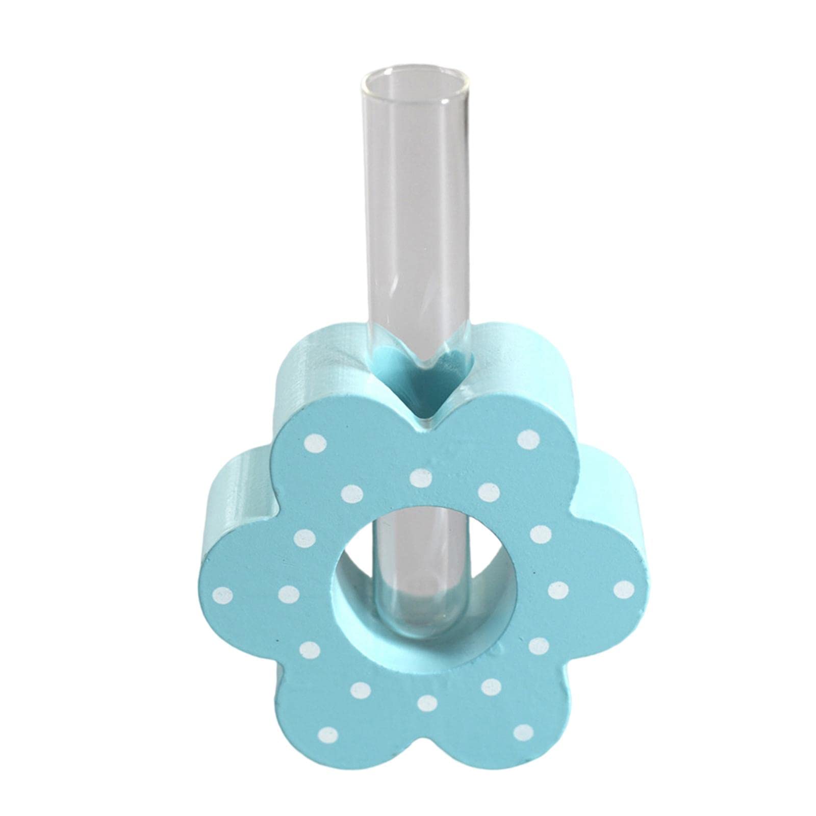Nordic Glass Test Tube Vase Planter with Wooden Stand - Hydroponic Flower Holder for Home & Garden Decor | Perfect for Succulents, Air Plants, and Floral Arrangements