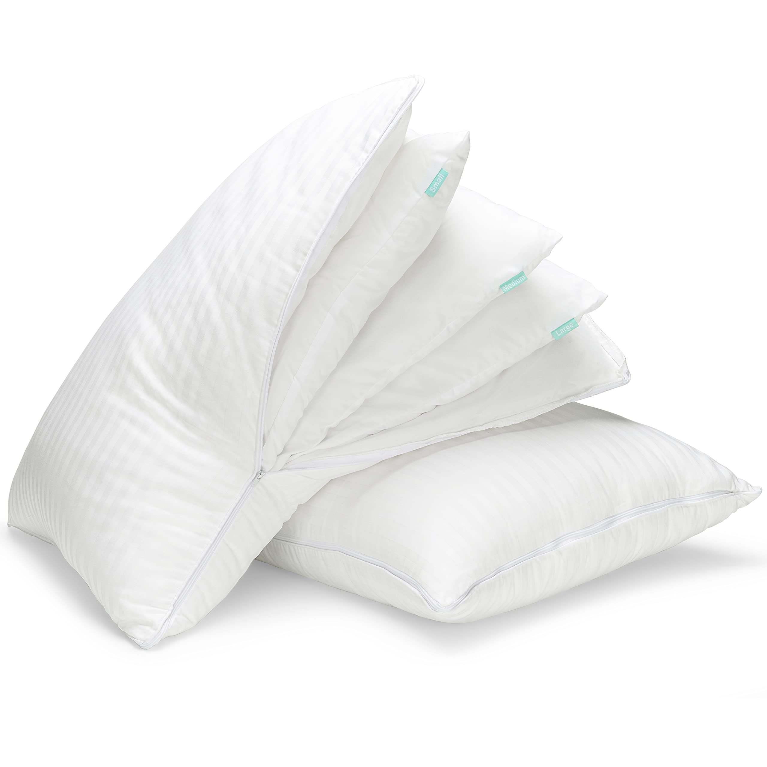EverSnug Adjustable Layer Cooling Pillows for Sleeping - Set of 2 Luxury Pillows for Back, Stomach & Side Sleepers, Queen Size (Pack of 2) | Perfect for Hot Sleepers, Neck Pain Relief & Better Sleep Quality