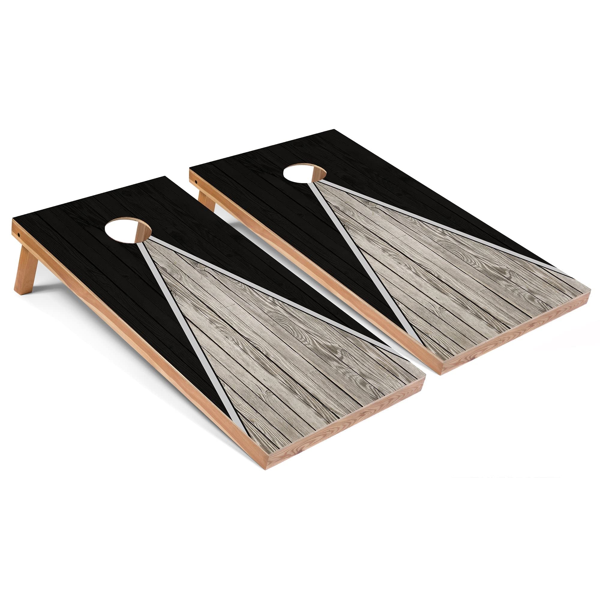 Premium Black Pyramid Regulation 2x4 Cornhole Game Set - Official Size Boards, 8 All-Weather Bean Bags & Carrying Case - Perfect for Backyard Parties, Tailgating & Outdoor Family Fun