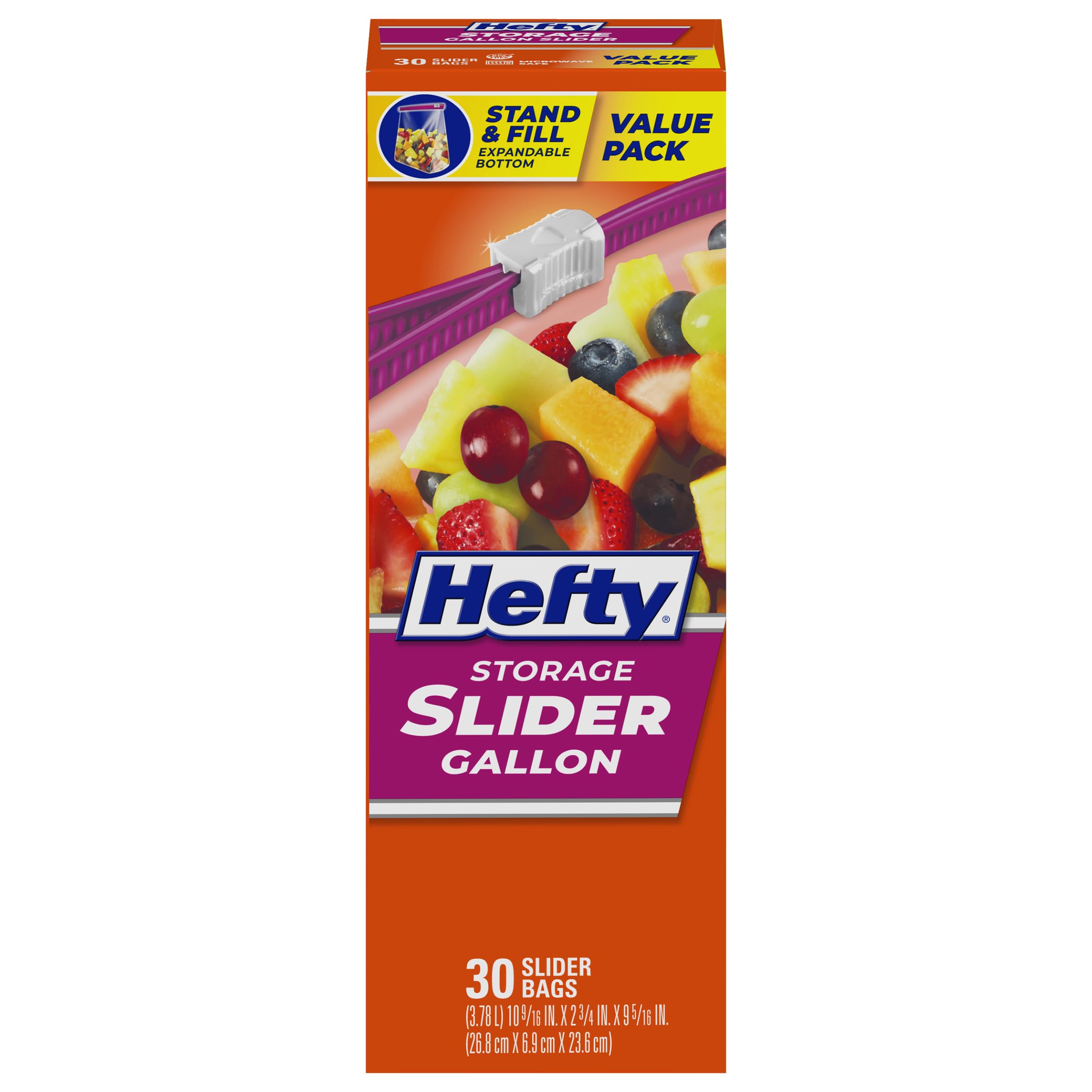 Heavy Duty Slider Kitchen Storage Bags - 30 Count, Gallon Size | Reusable Freezer Bags for Food Storage, Meal Prep & Leftovers
