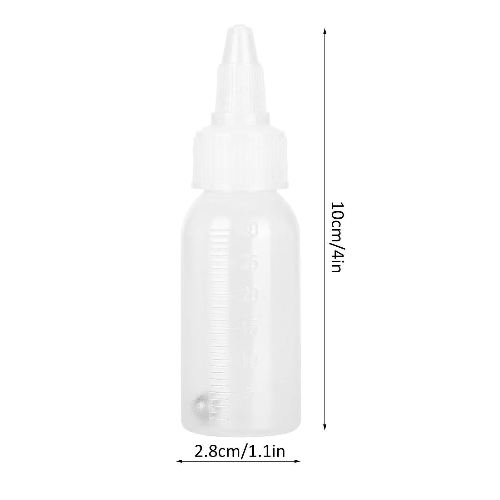 10Pcs 30ml Empty Airbrush Bottles with Scale - Refillable Paint Storage Jars for Artists & Hobbyists - Perfect for Acrylics, Inks & Airbrush Paint Mixing