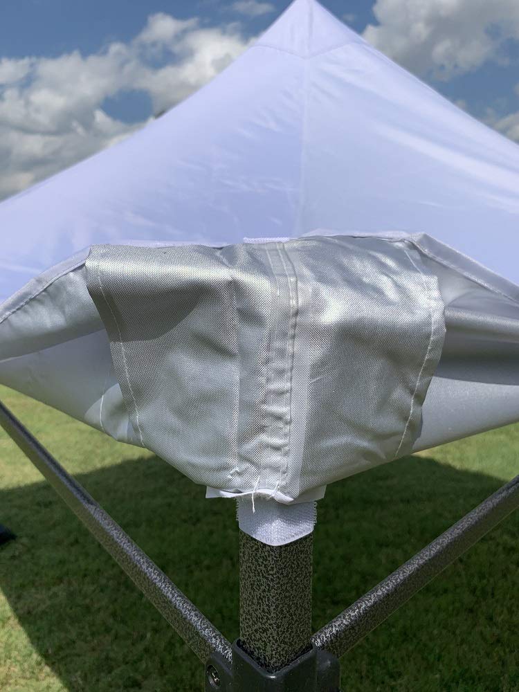 10'x10' ELTA Pop Up Party Tent - Commercial Instant Canopy Shelter for Weddings, Events & Outdoor Gatherings - Includes Ez+ Wheel Bag & 4 Weight Bags (White with Silver Underside) - Perfect for Backyard Parties, Farmers Markets & Camping