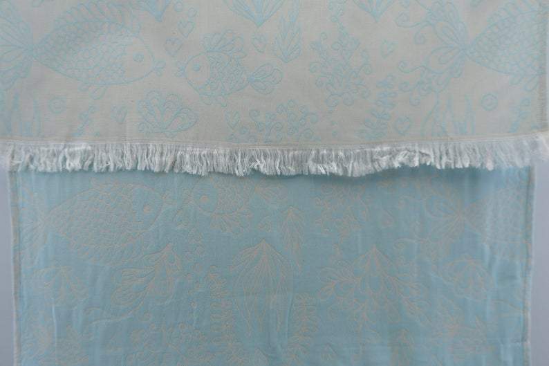 Aquamarine Sea Life 100% Cotton Bath Towel - Soft & Absorbent Beach Towel for Swimming, Spa, and Pool Use