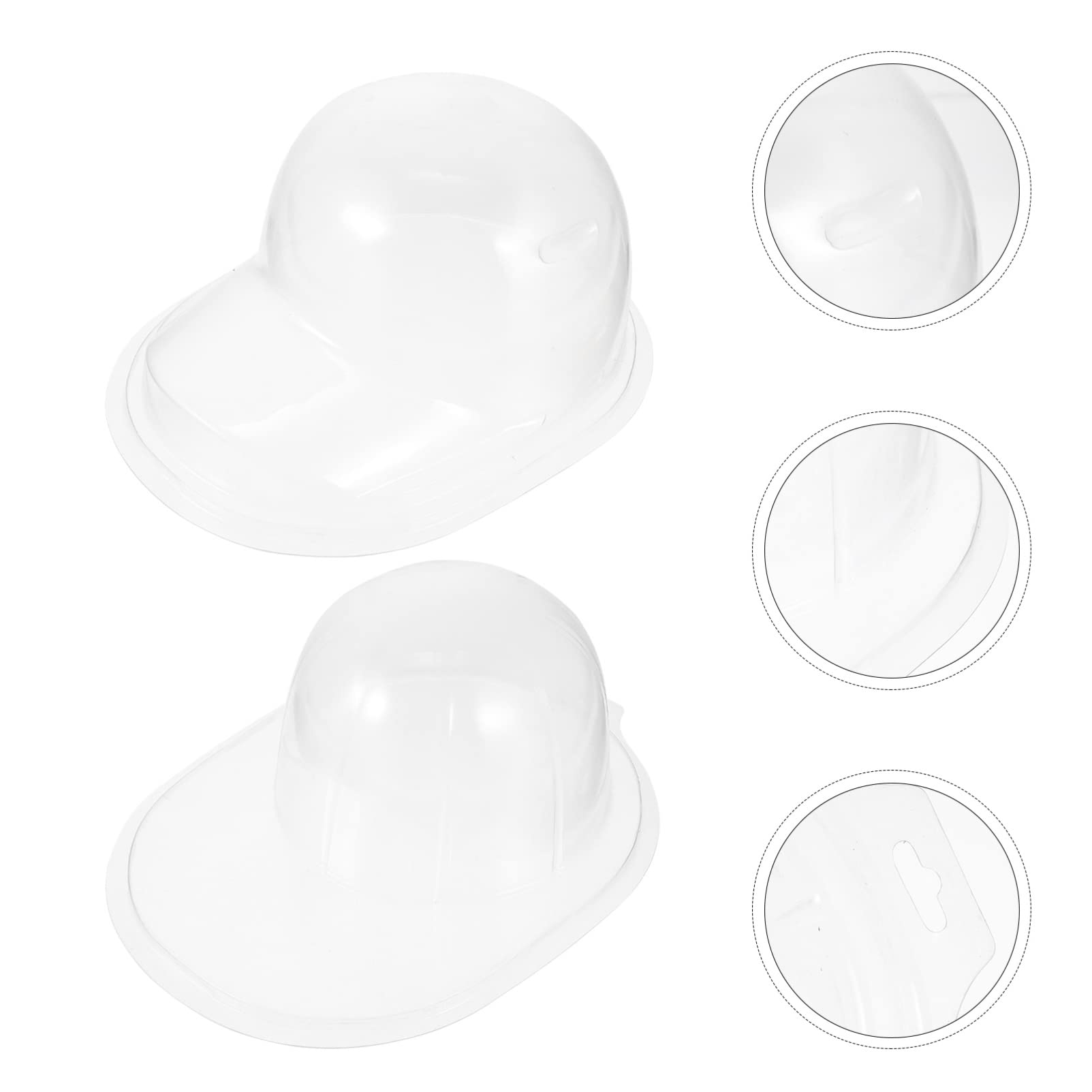 Zerodeko 2-Pack Inflatable Hat Stand for Baseball Caps - Portable Clear Hat Shaper & Wig Display Holder - Perfect for Closet Organization, Retail Stores, and Travel Accessories