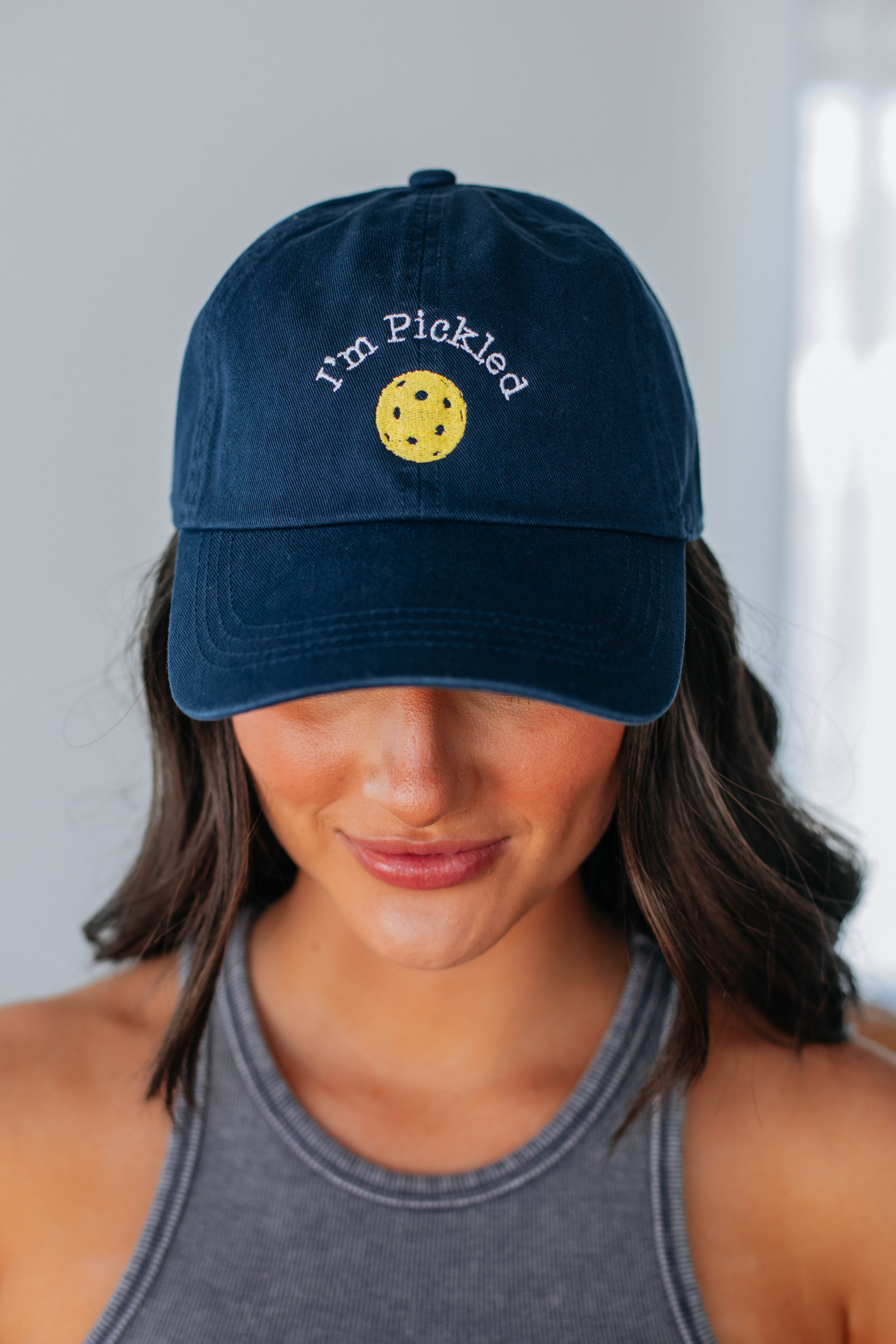 Pickled Baseball Cap - Adjustable Navy Dad Hat for Men & Women - Perfect for Outdoor Sports, Casual Wear & Gifts