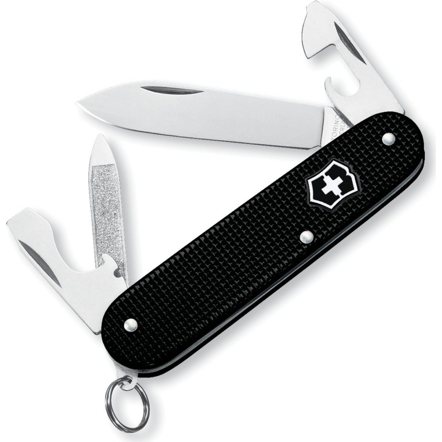 Cadet Alox Knife - Swiss Army Pocket Knife with Keychain, Stainless Steel Blade & Compact Design - Perfect for Camping, Hiking & Everyday Carry (Boxed)