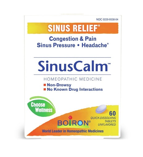 Boi SinusCalm Nasal Relief Tablets - 60 Count | Fast-Acting Sinus Pressure & Congestion Relief | Supports Healthy Breathing for Allergies & Cold Symptoms | Perfect for Travel, Work & Home Use