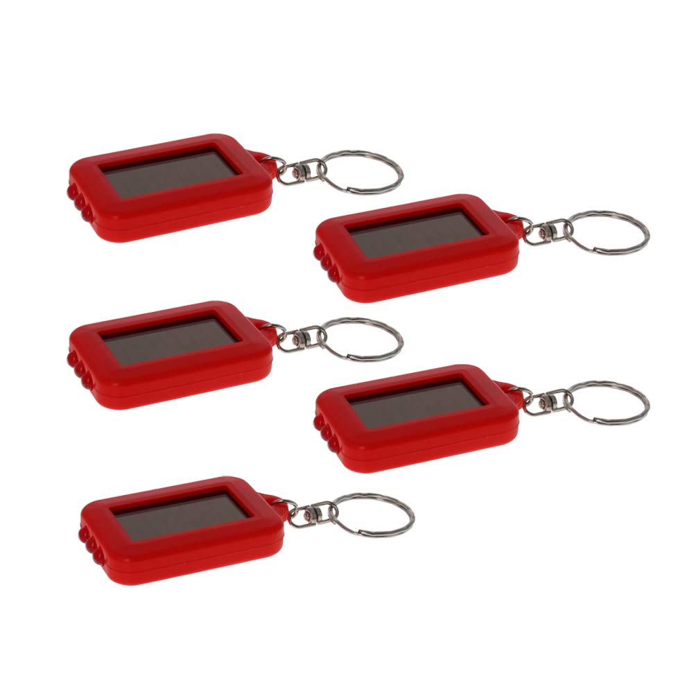 Othmro LED Christmas Light Bulb - 5PCS Plastic LED Keychain Flashlight with Red & White Light - Long Lasting Brightness, Portable & Easy to Use - Perfect for Holiday Decor, Emergency Kits, and Outdoor Adventures