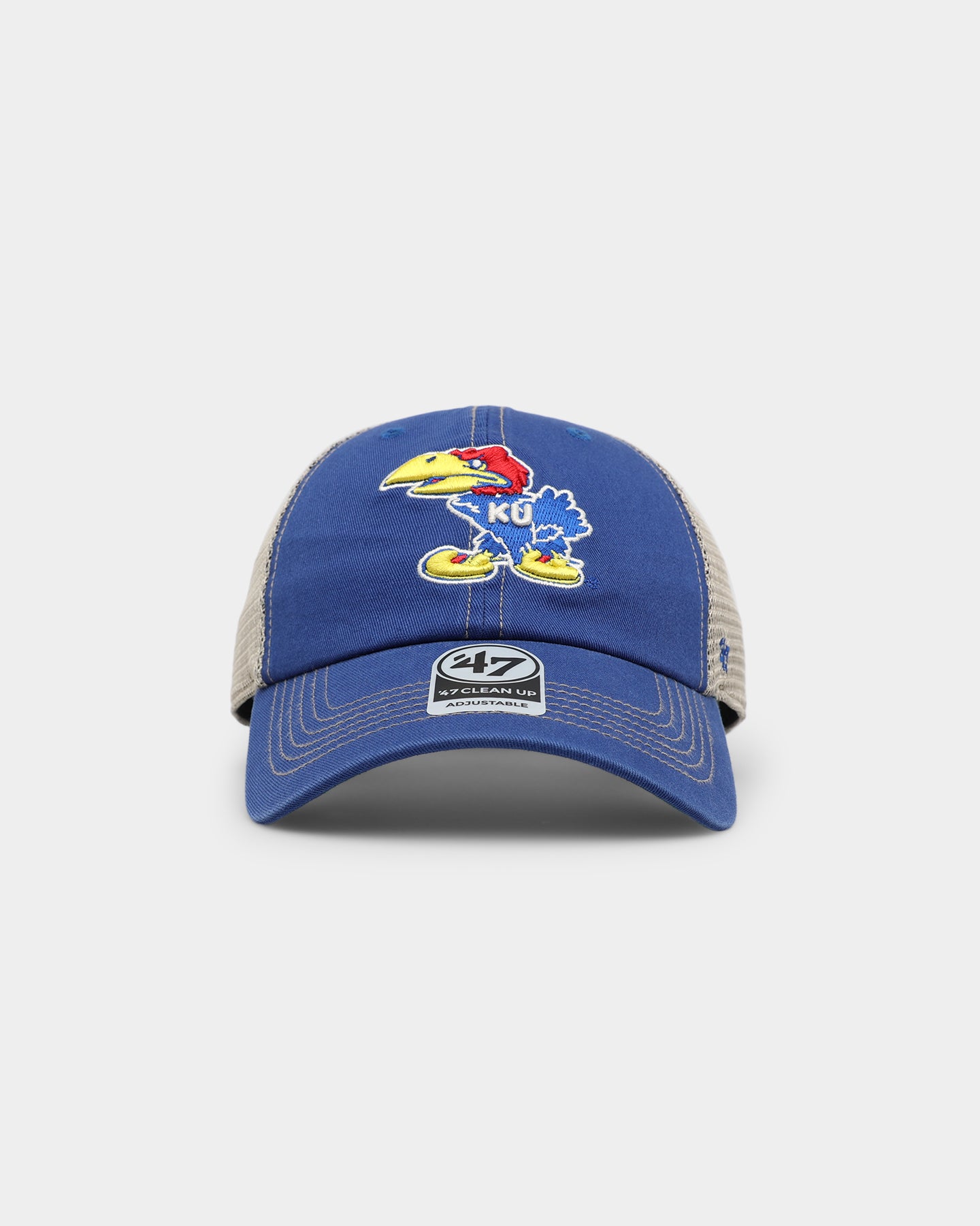 47 Brand Kansas Jayhawks '47 Clean Up Adjustable Strapback Hat - Royal Blue - Perfect for Game Day, College Sports & Casual Wear