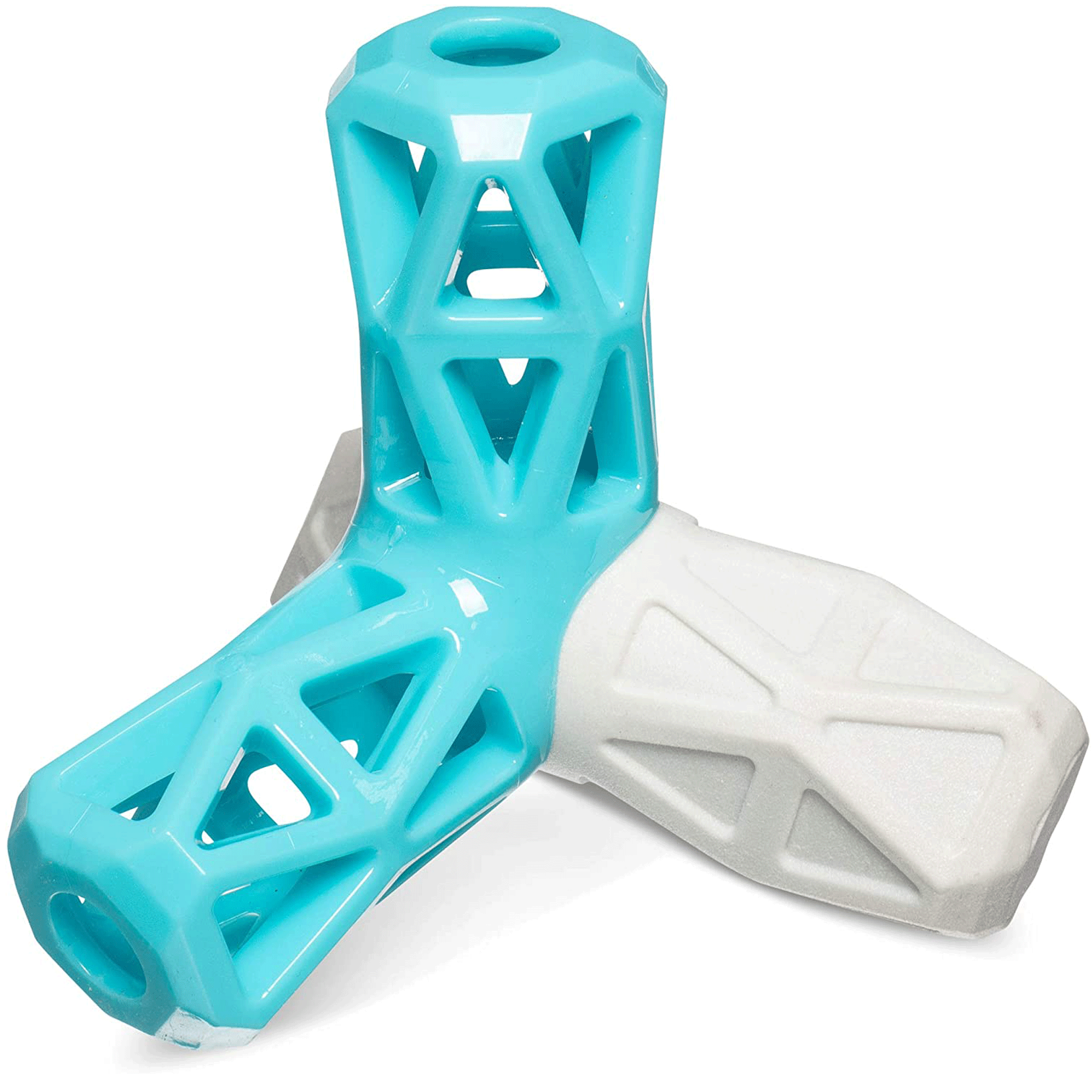 Totally Pooched Squeak n Stuff Teal Dog Toy - Durable Chew Toy for Small & Medium Dogs - Perfect for Indoor Play & Outdoor Fetch Games