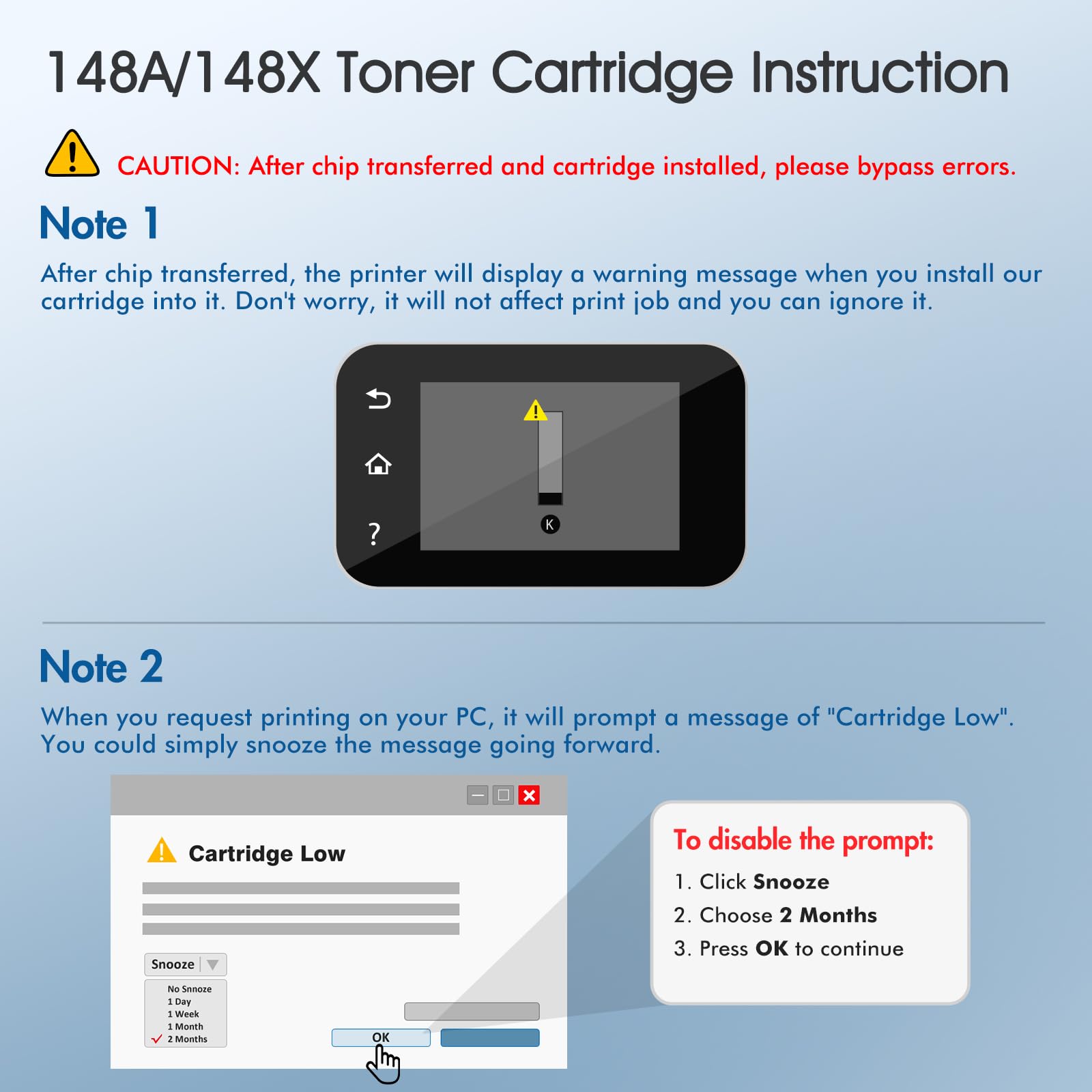 HP 148A W1480A Black Toner Cartridge - 4 Pack Compatible Replacement for HP 148A/148X/W1480A/W1480X - Works with HP LaserJet MFP 4101fdw/4101fdn/Pro 4001dw/4001dn/4001n Printers - Ideal for Office & Home Printing Needs